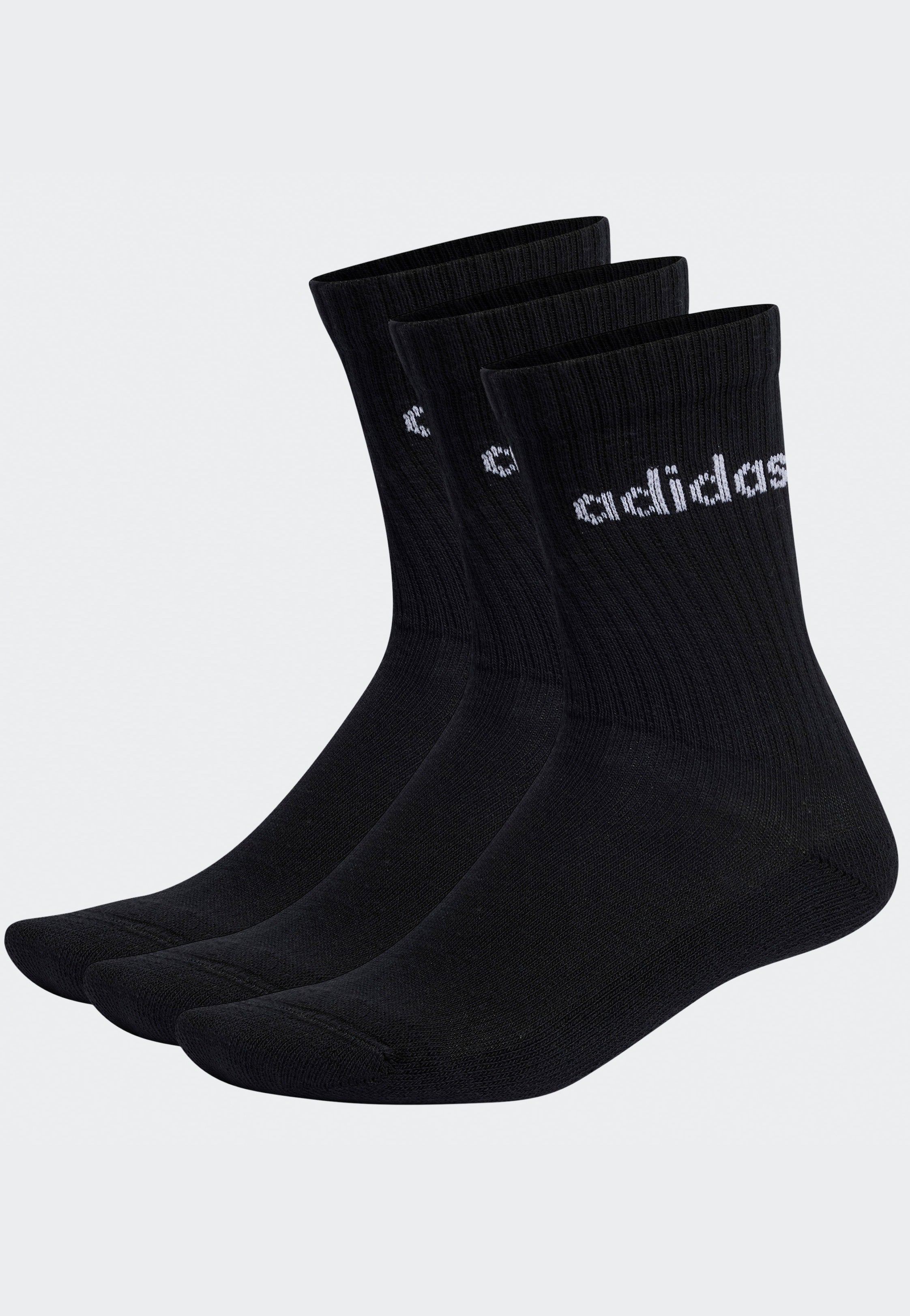 Adidas - C Lin Crew Pack Of 3 Black/White - Socks | Neutral-Image