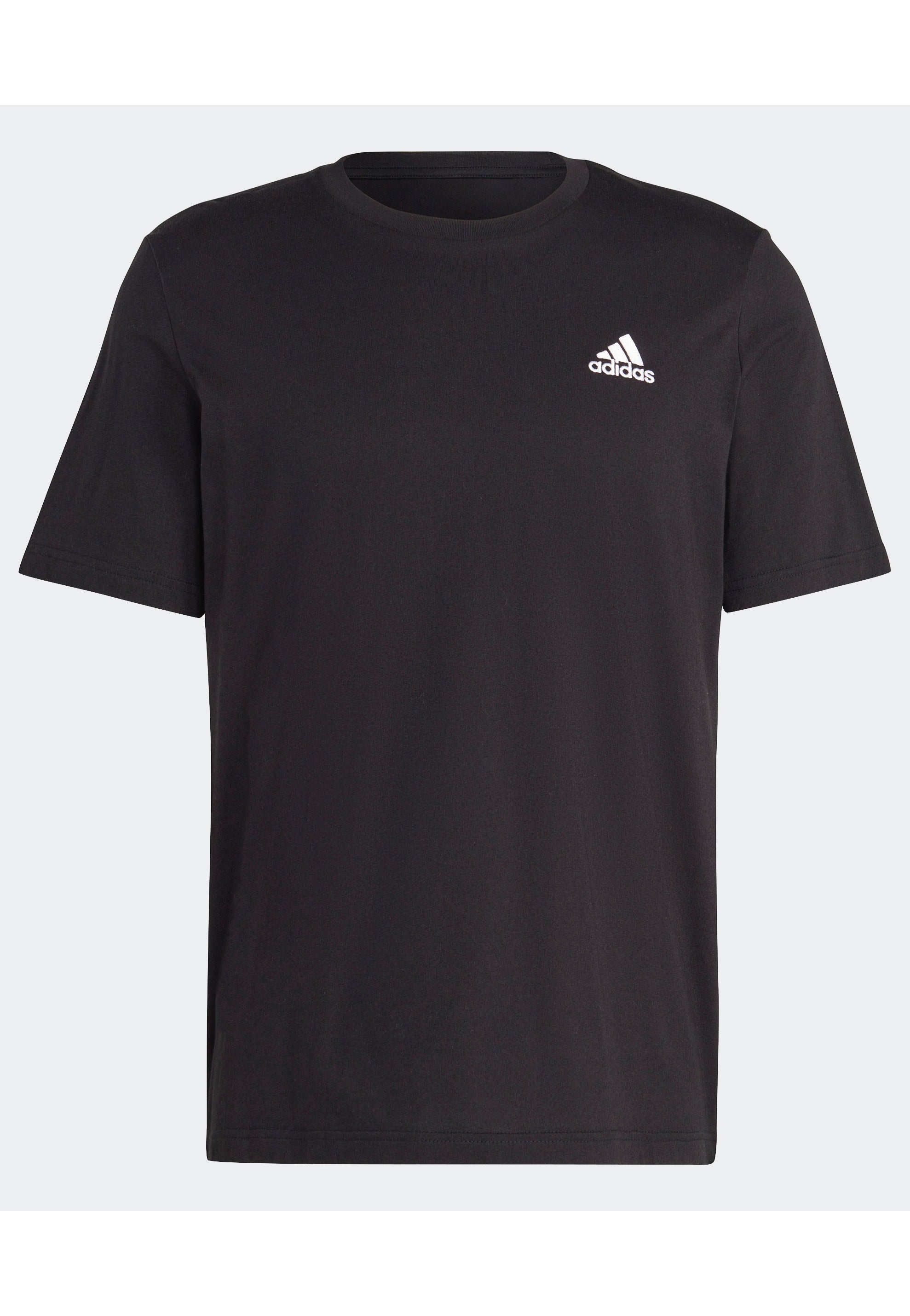 Adidas - Essentials Single Jersey Embroidered Black - T-Shirt | Men-Image