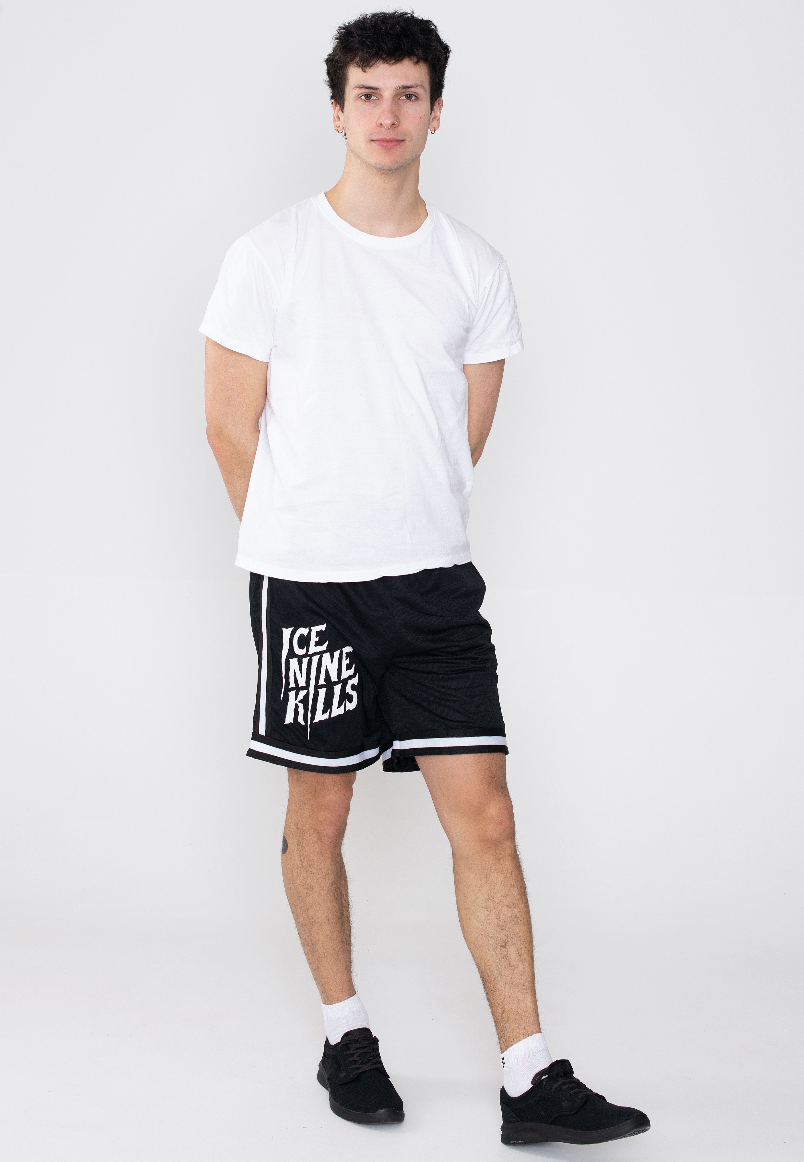 Ice Nine Kills - Logo White Striped  - Shorts | Men-Image