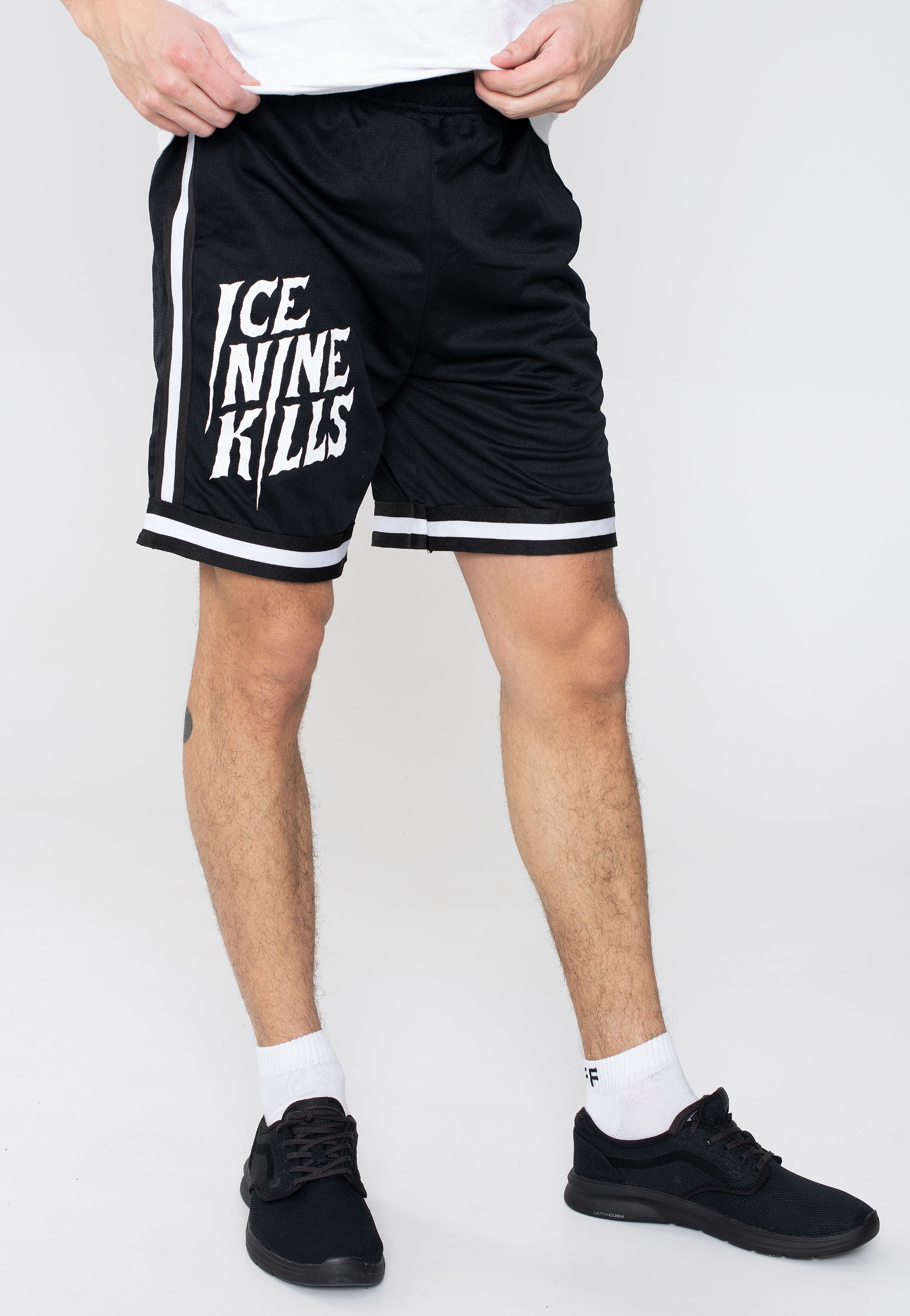 Ice Nine Kills - Logo White Striped  - Shorts | Men-Image