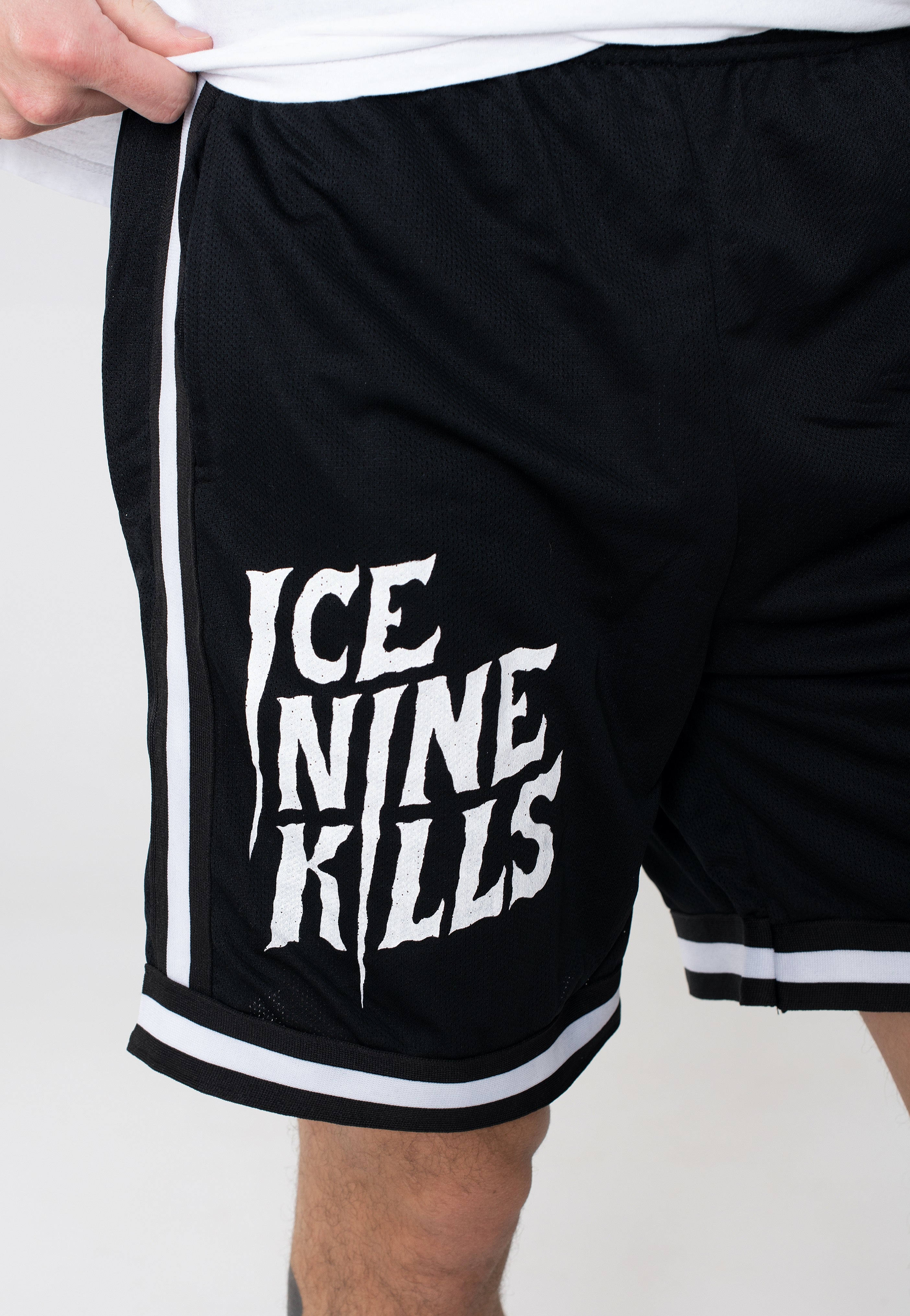 Ice Nine Kills - Logo White Striped  - Shorts | Men-Image