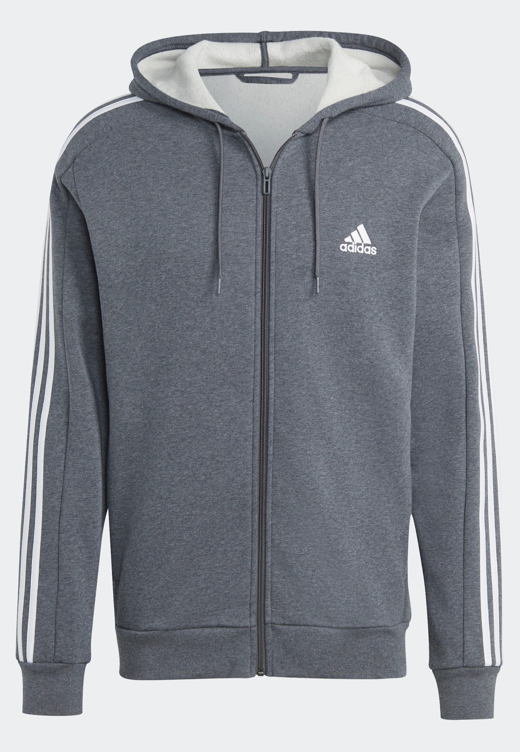 Adidas - M 3S Fl Fz Hd Dgreyh - Zipper | Men-Image