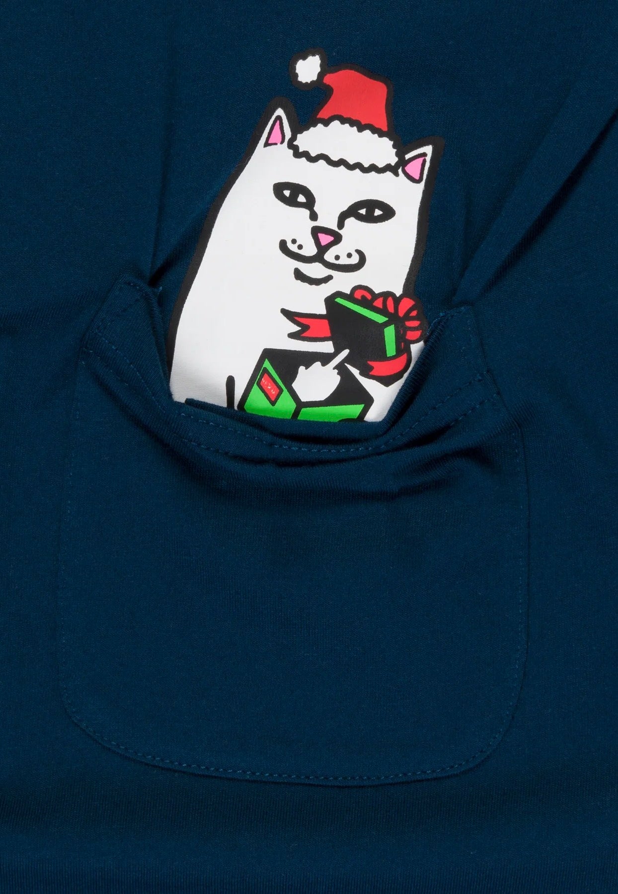 RIPNDIP - Secret Santa Pocket Navy - T-Shirt | Men-Image