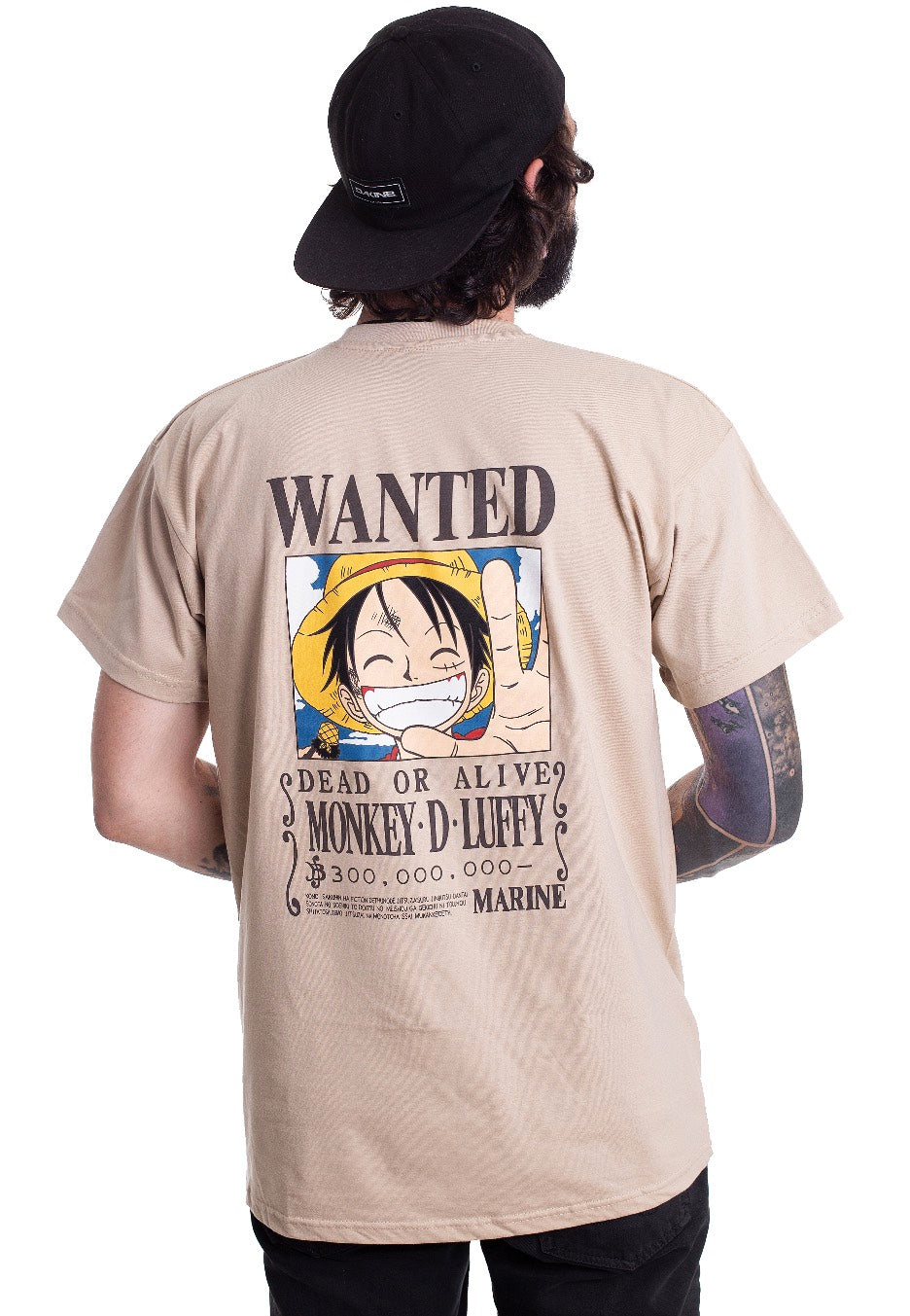 One Piece - Wanted Luffy Sand - T-Shirt | Men-Image