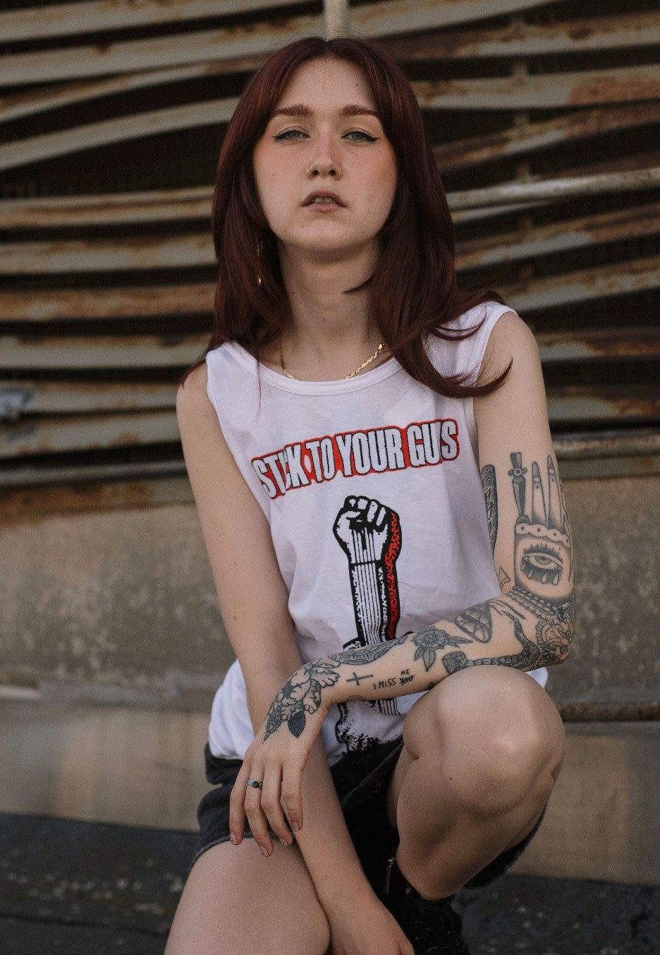 Stick To Your Guns - The Meaning Guitar White - Tank | Women-Image