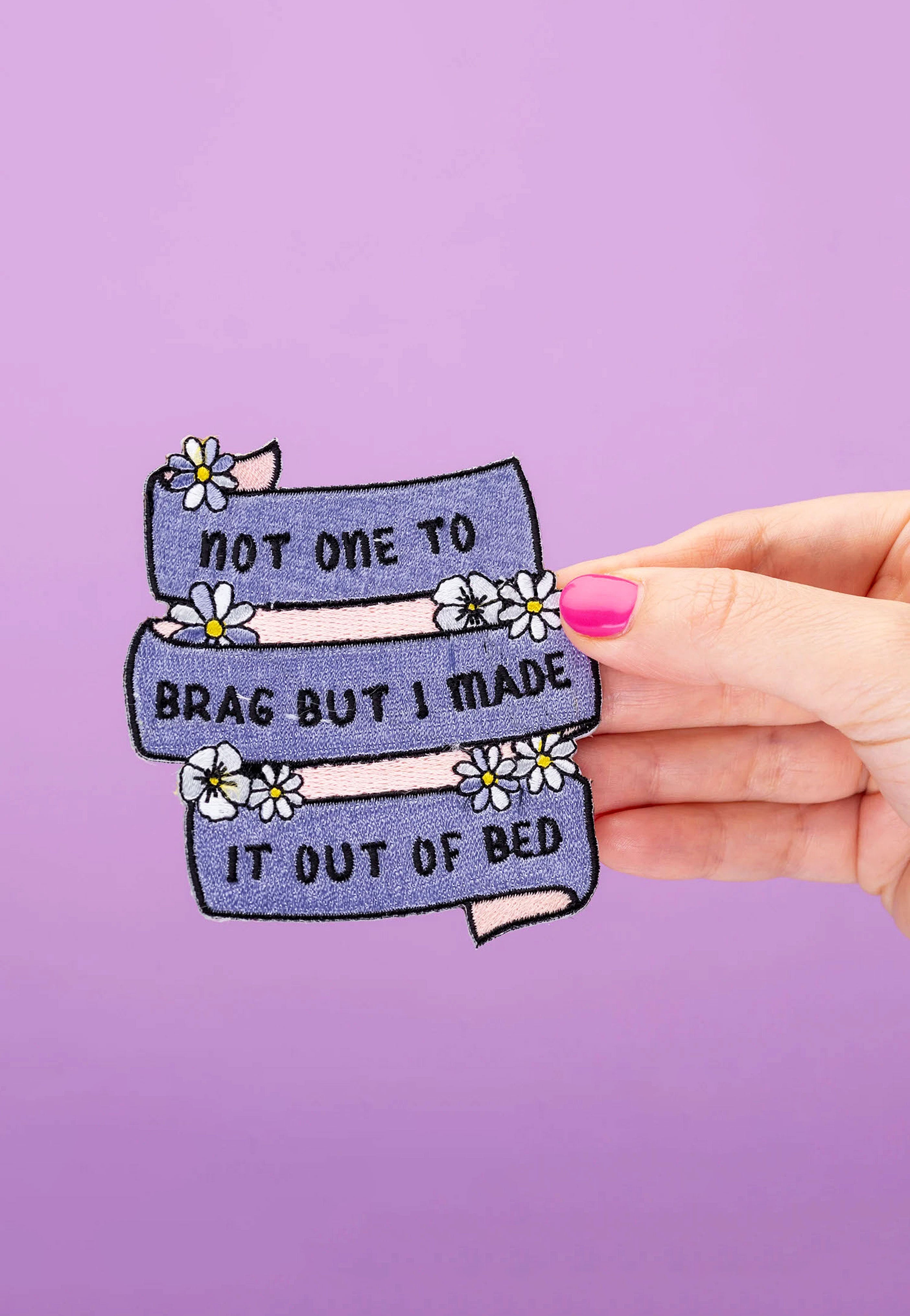 Punky Pins - Not One To Brag Embroidered - Patch | Neutral-Image