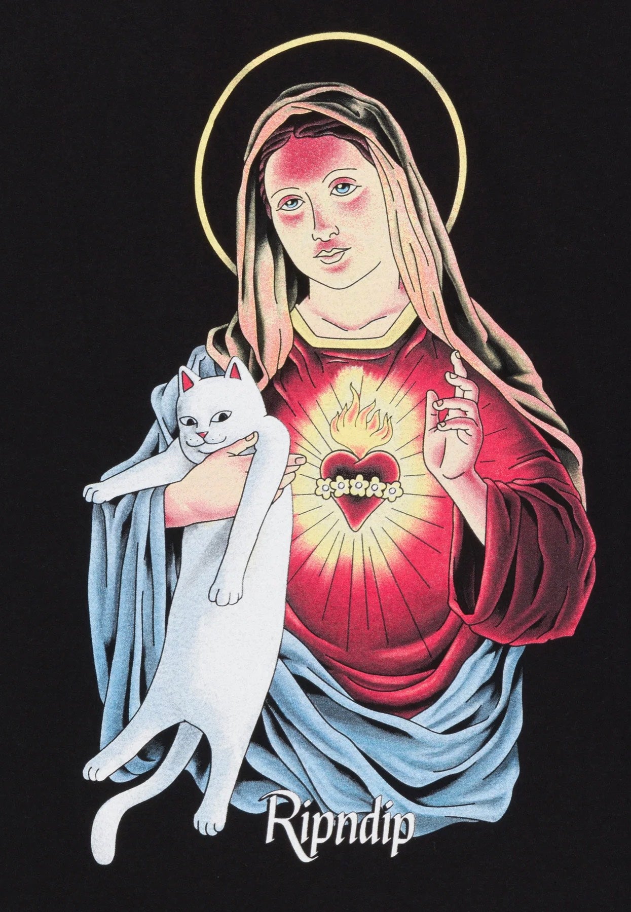 RIPNDIP - Mother Mary Black - T-Shirt | Men-Image