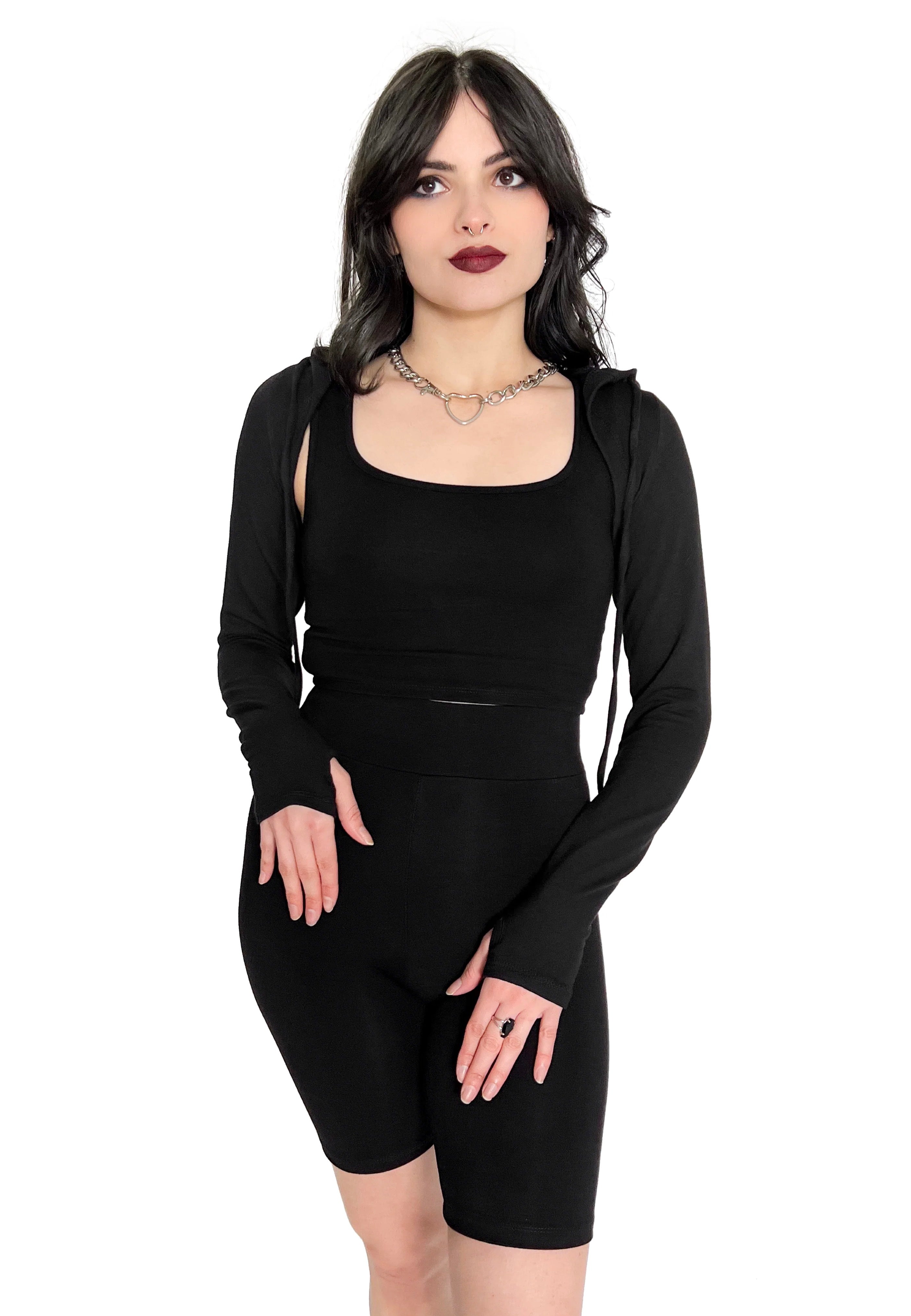 Foxblood - With Thumb Holes Black - Bolero | Women-Image