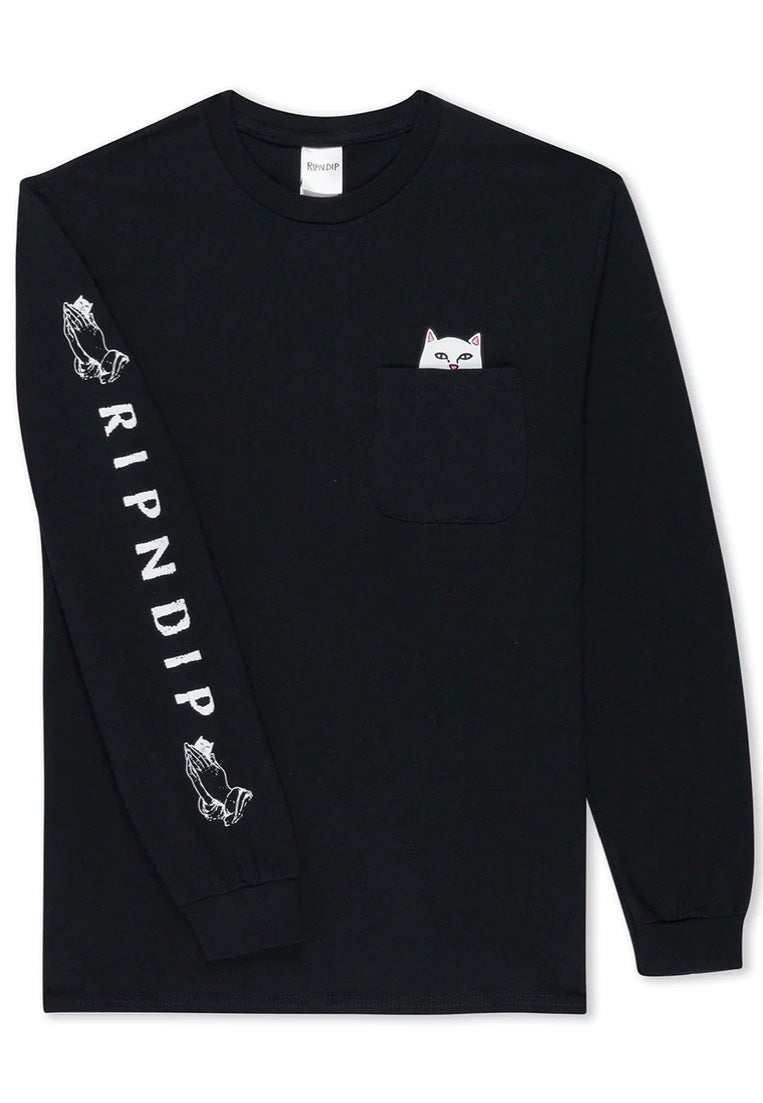 RIPNDIP - Lord Nermal Pocket Black - Longsleeve | Men-Image