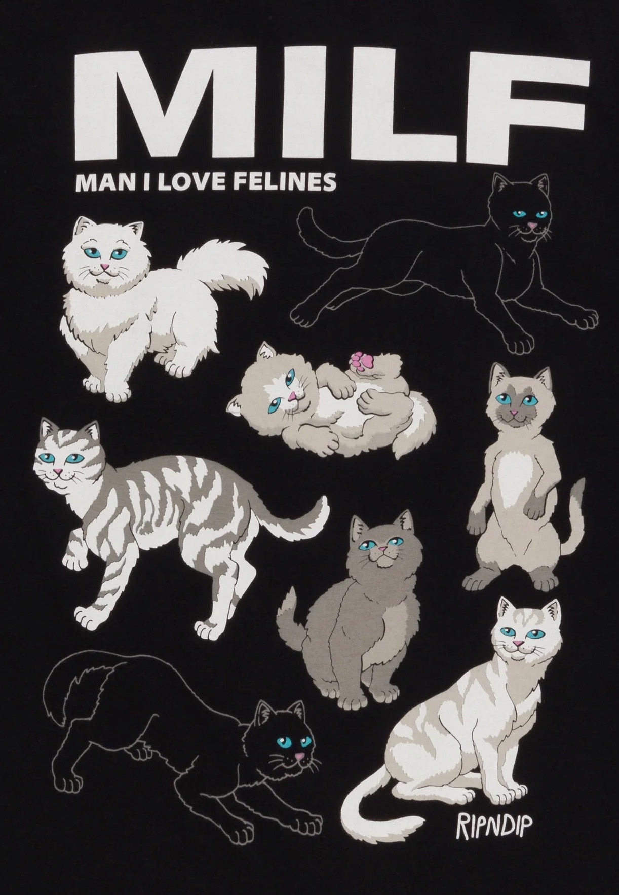 RIPNDIP - Man I Love Felines Black - T-Shirt | Men-Image