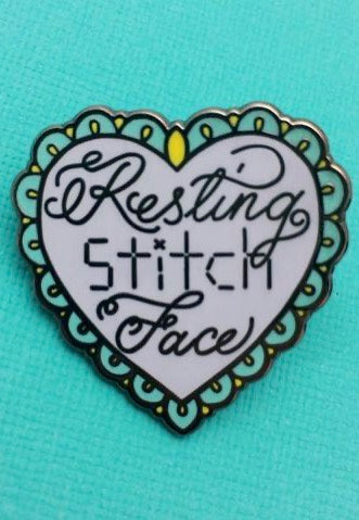 Punky Pins - Resting Stitch Face - Pin | Neutral-Image