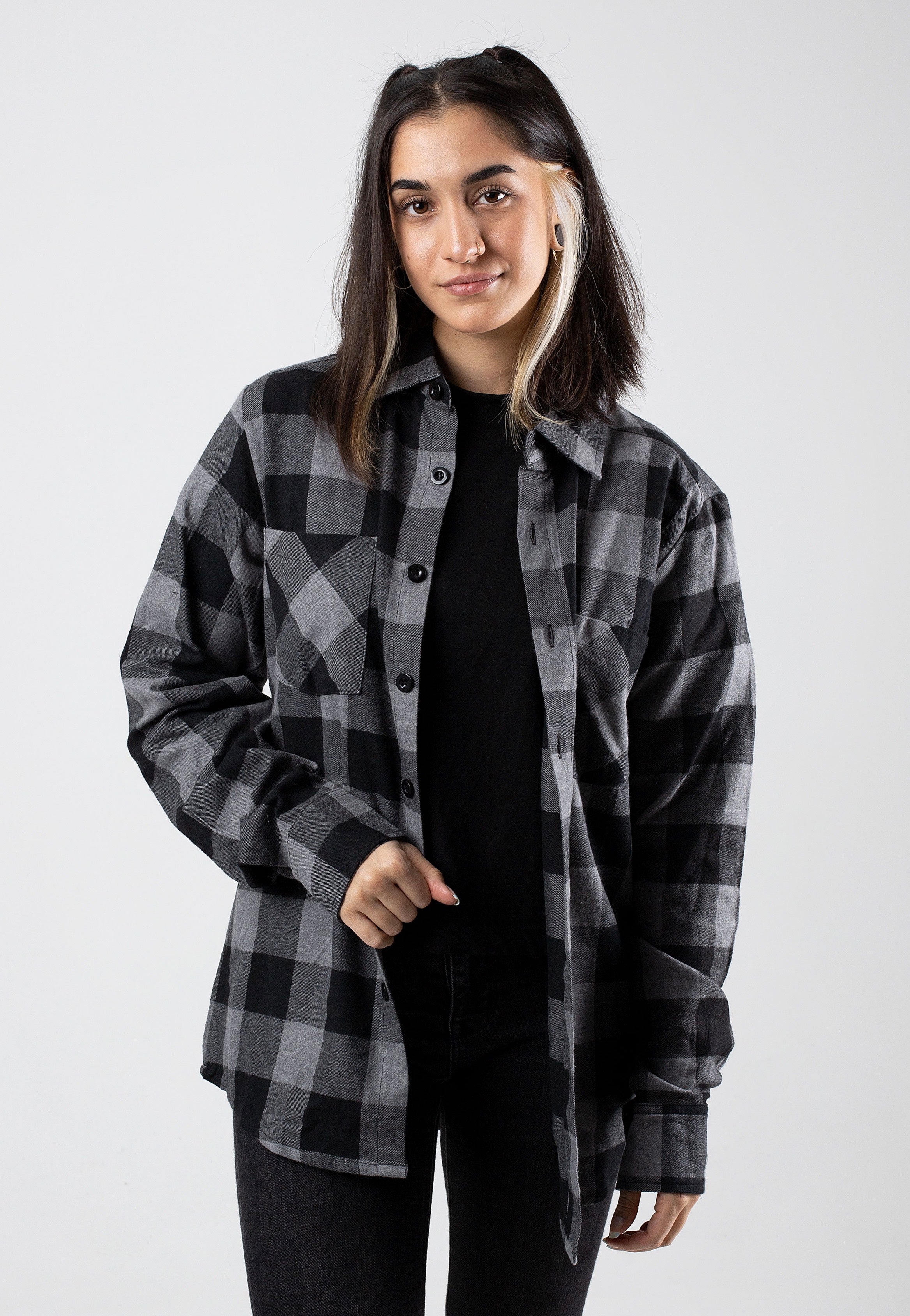 Impericon - Flanell Black/Charcoal - Shirt | Women-Image