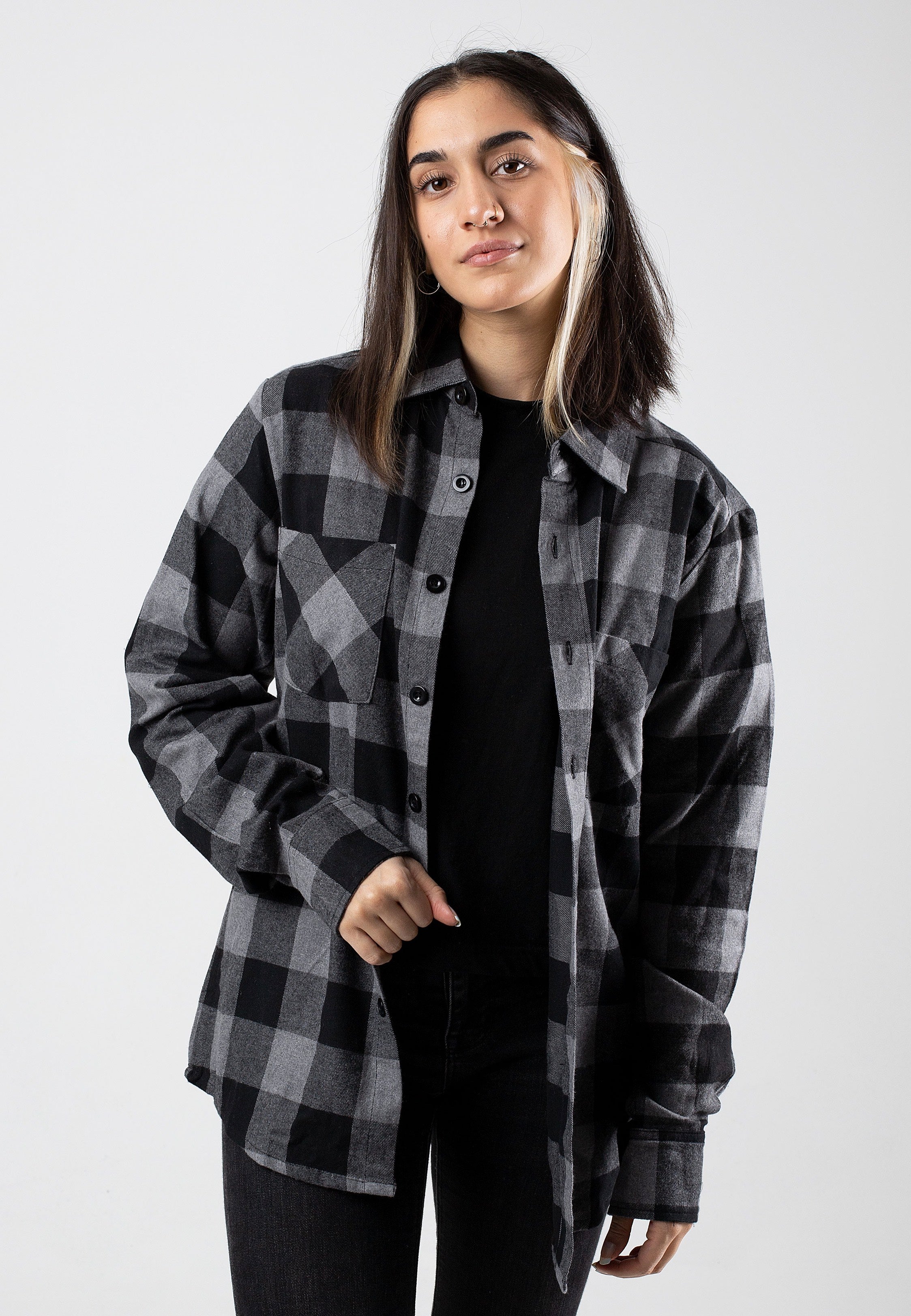 Impericon - Flanell Black/Charcoal - Shirt | Women-Image