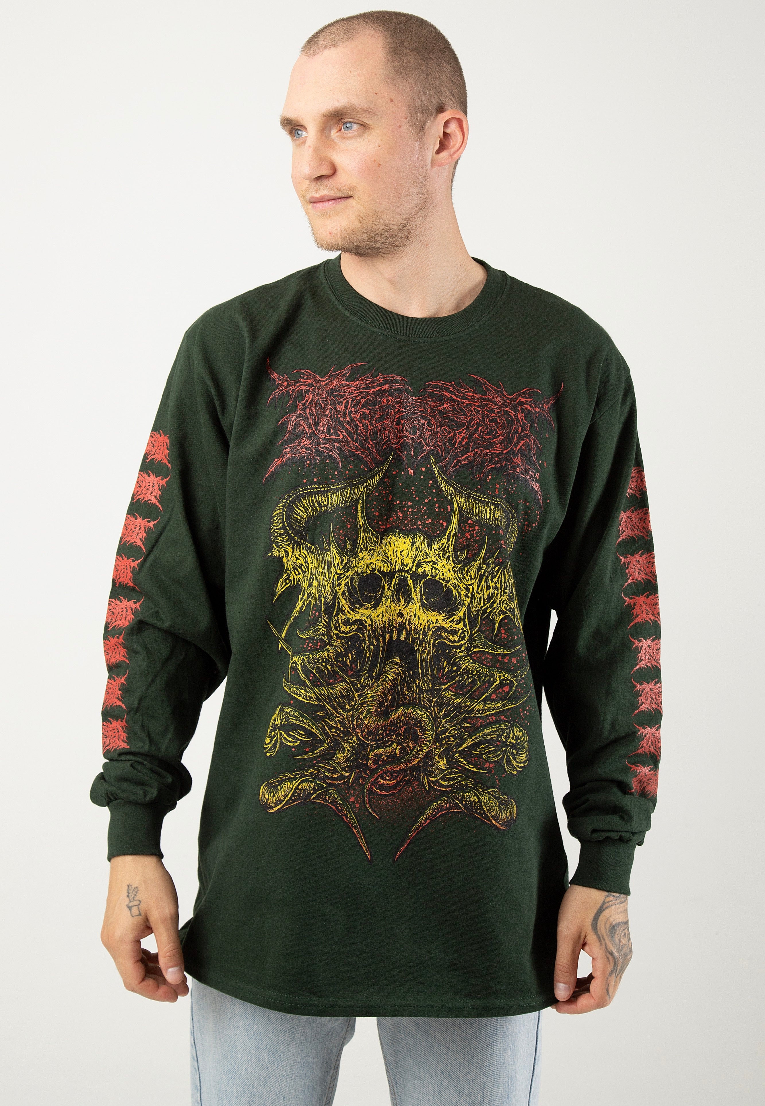 Ingested - Contagion Forest Green - Longsleeve | Men-Image