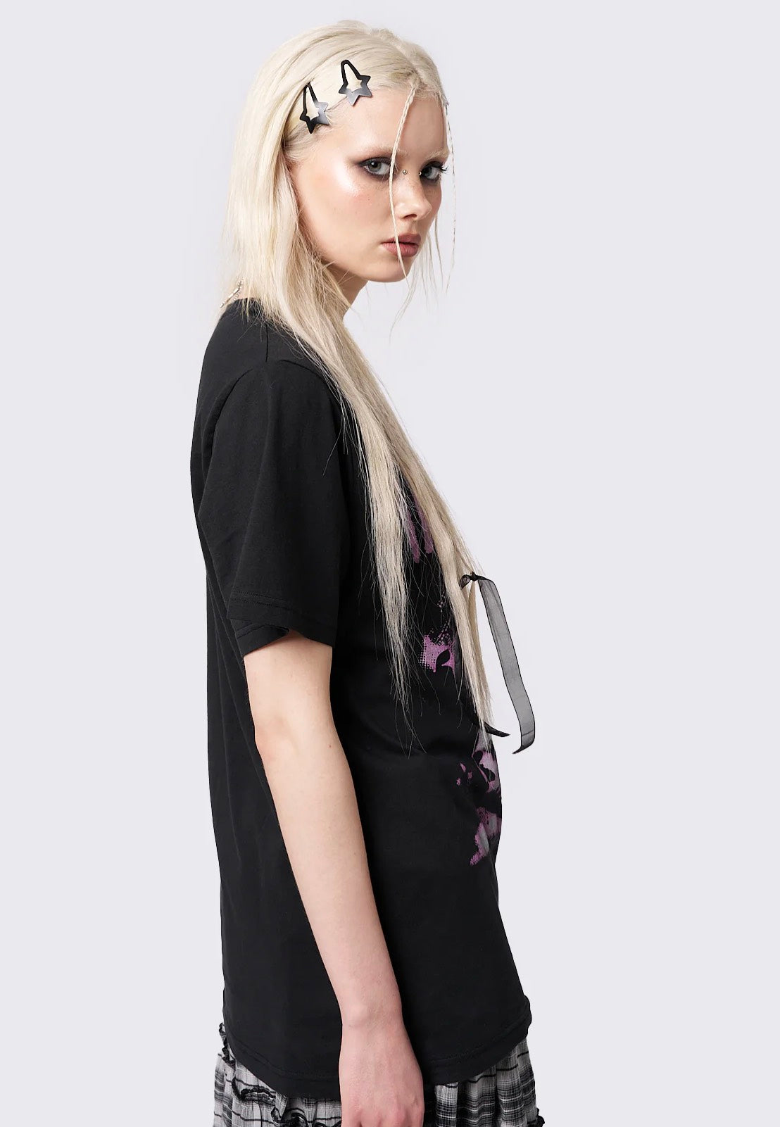 Minga London - Insanity Skulls Oversized Graphic Black - T-Shirt | Women-Image