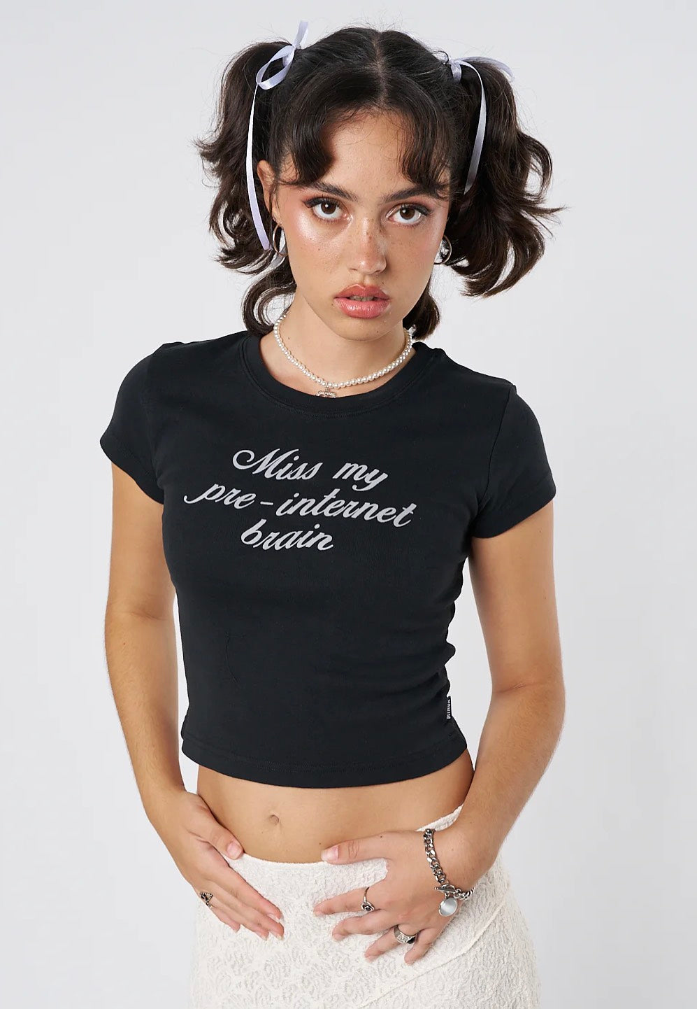 Minga London - Internet Brain Black - T-Shirt | Women-Image