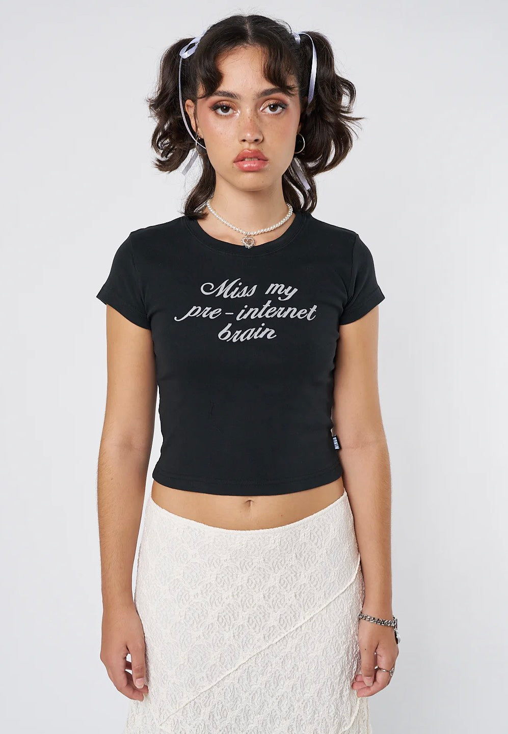 Minga London - Internet Brain Black - T-Shirt | Women-Image