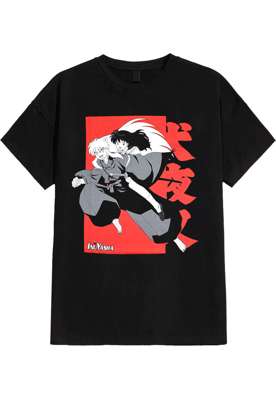 InuYasha - Kagome On Inuyasha's Back - T-Shirt | Neutral-Image