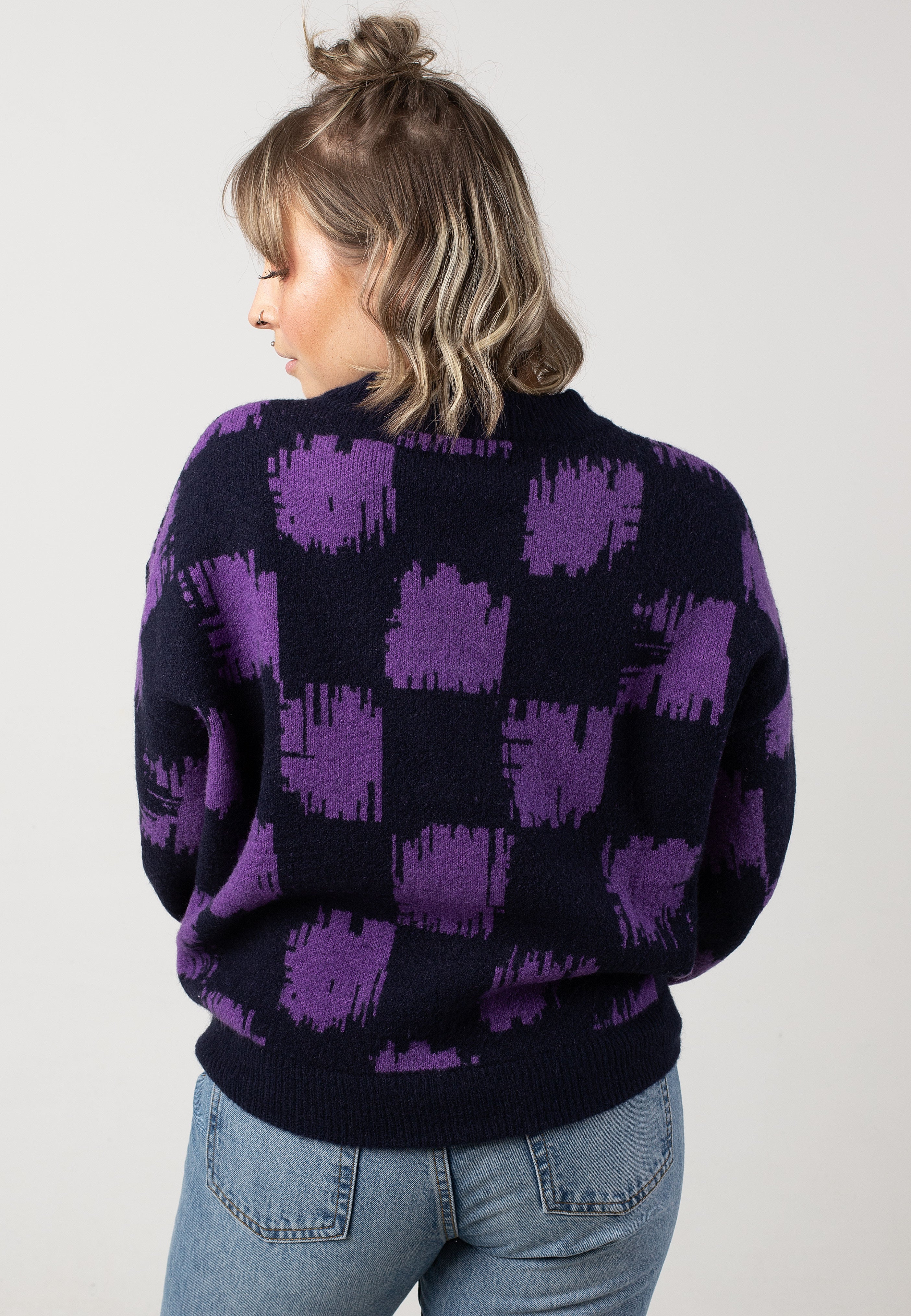 Iriedaily - Boxy Fluff Knit Navy Purple - Pullover | Women-Image