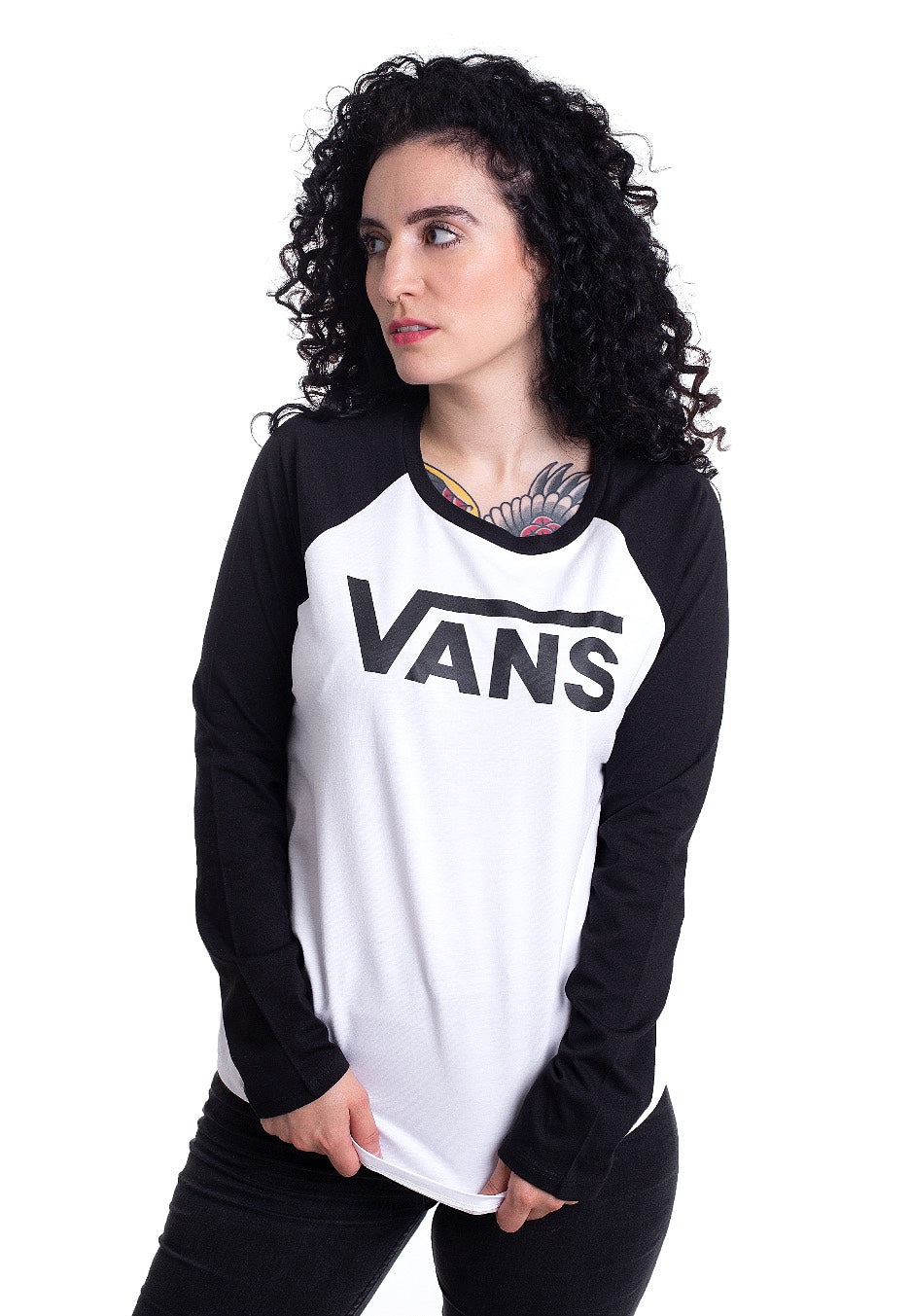 Vans - Flying V Raglan White/Black - Longsleeve | Women-Image