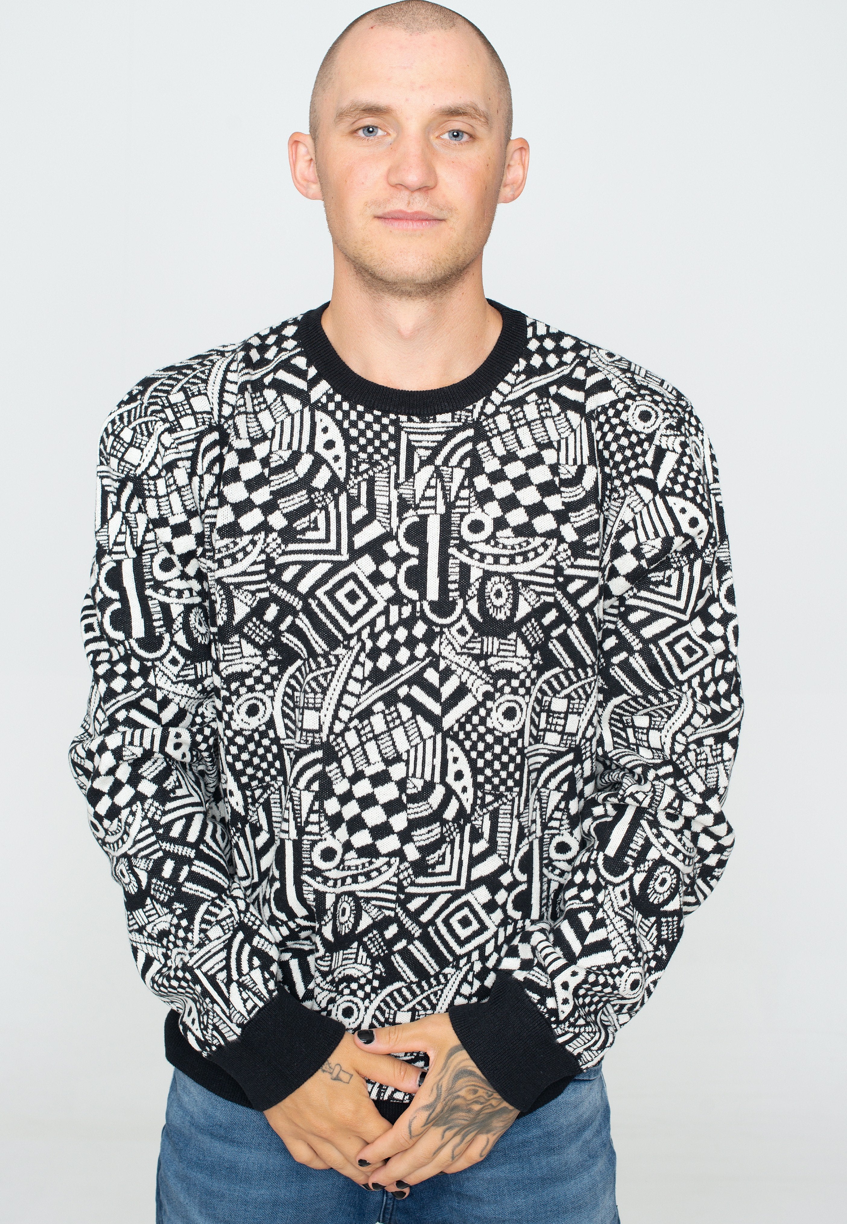 Iriedaily - Crazy Fresh Knit Black White - Pullover | Men-Image