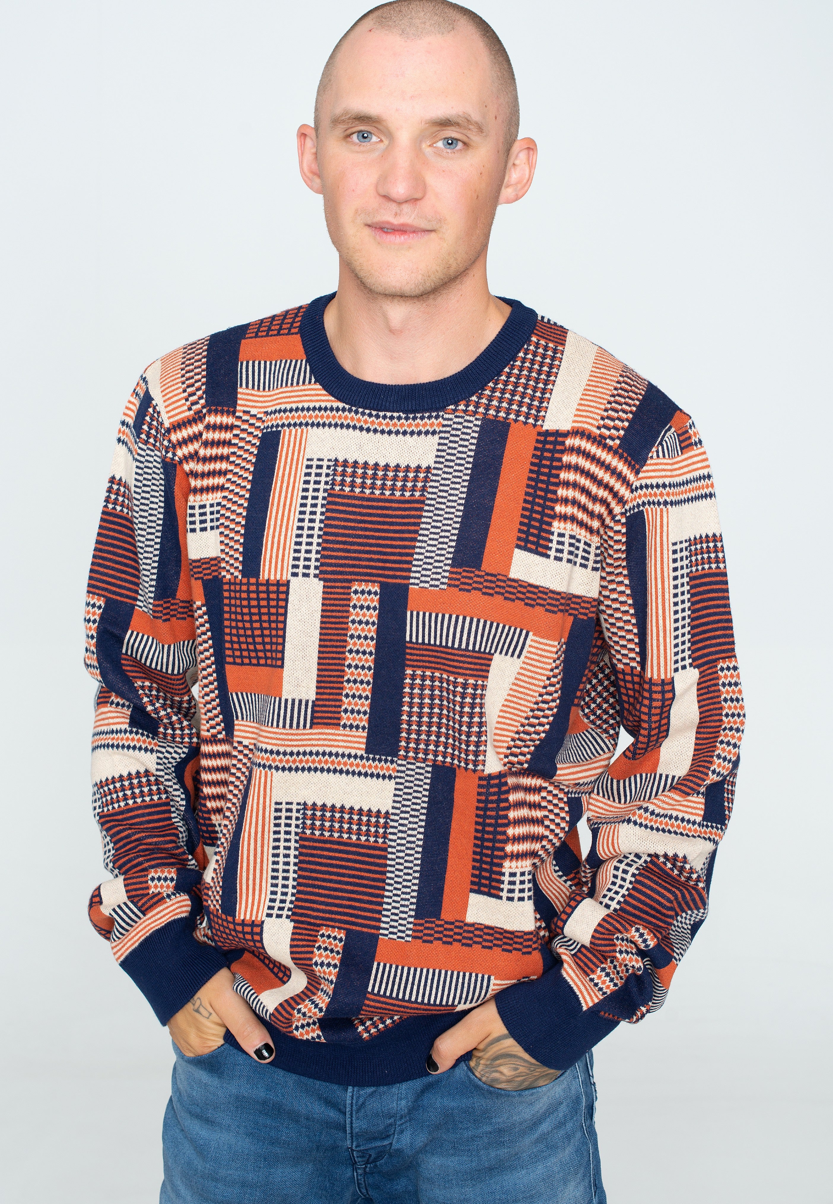 Iriedaily - Crazy Fresh Knit Navy Khaki - Pullover | Men-Image