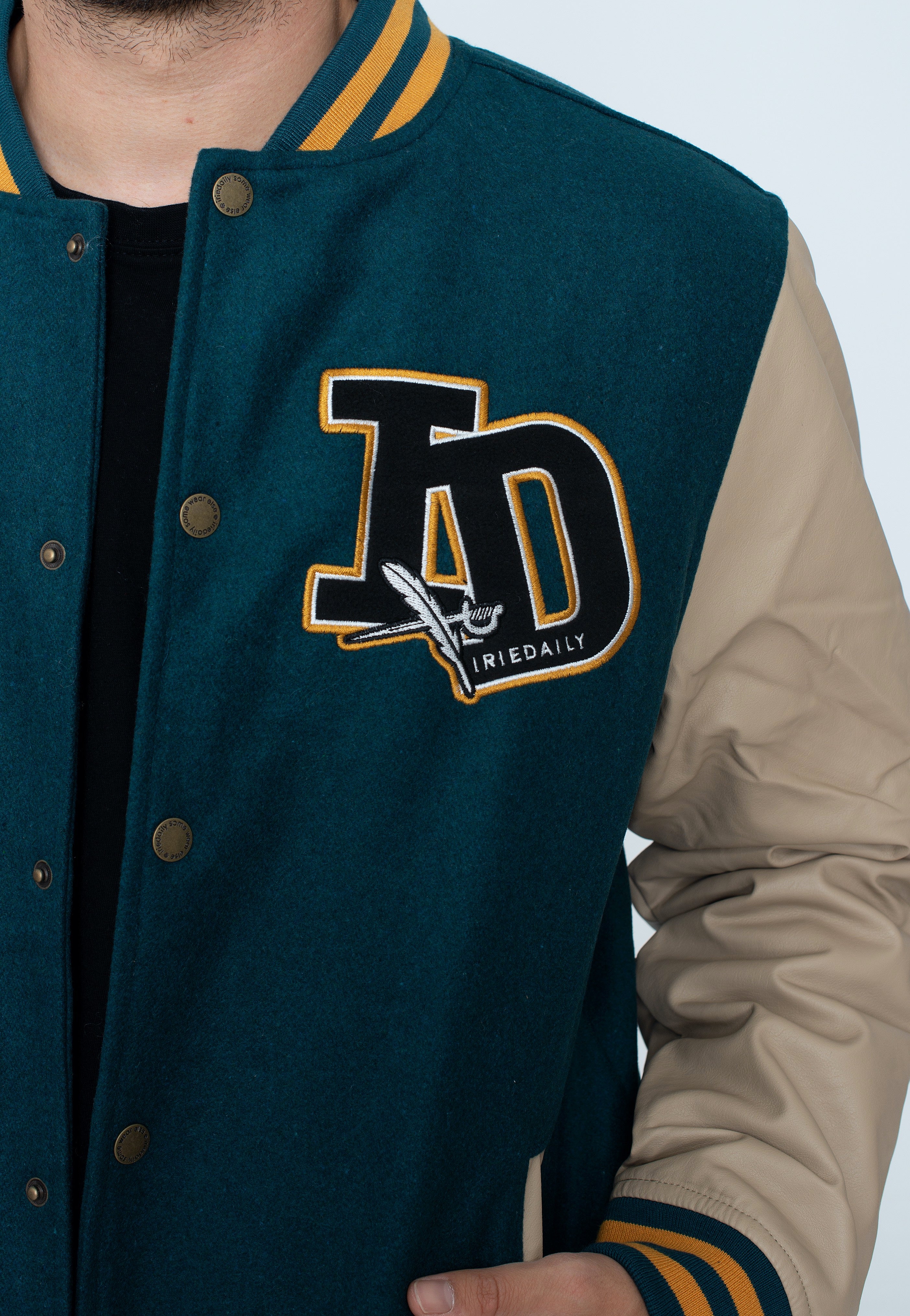 Iriedaily - ID Varsity Dark Teal - College Jacket | Men-Image