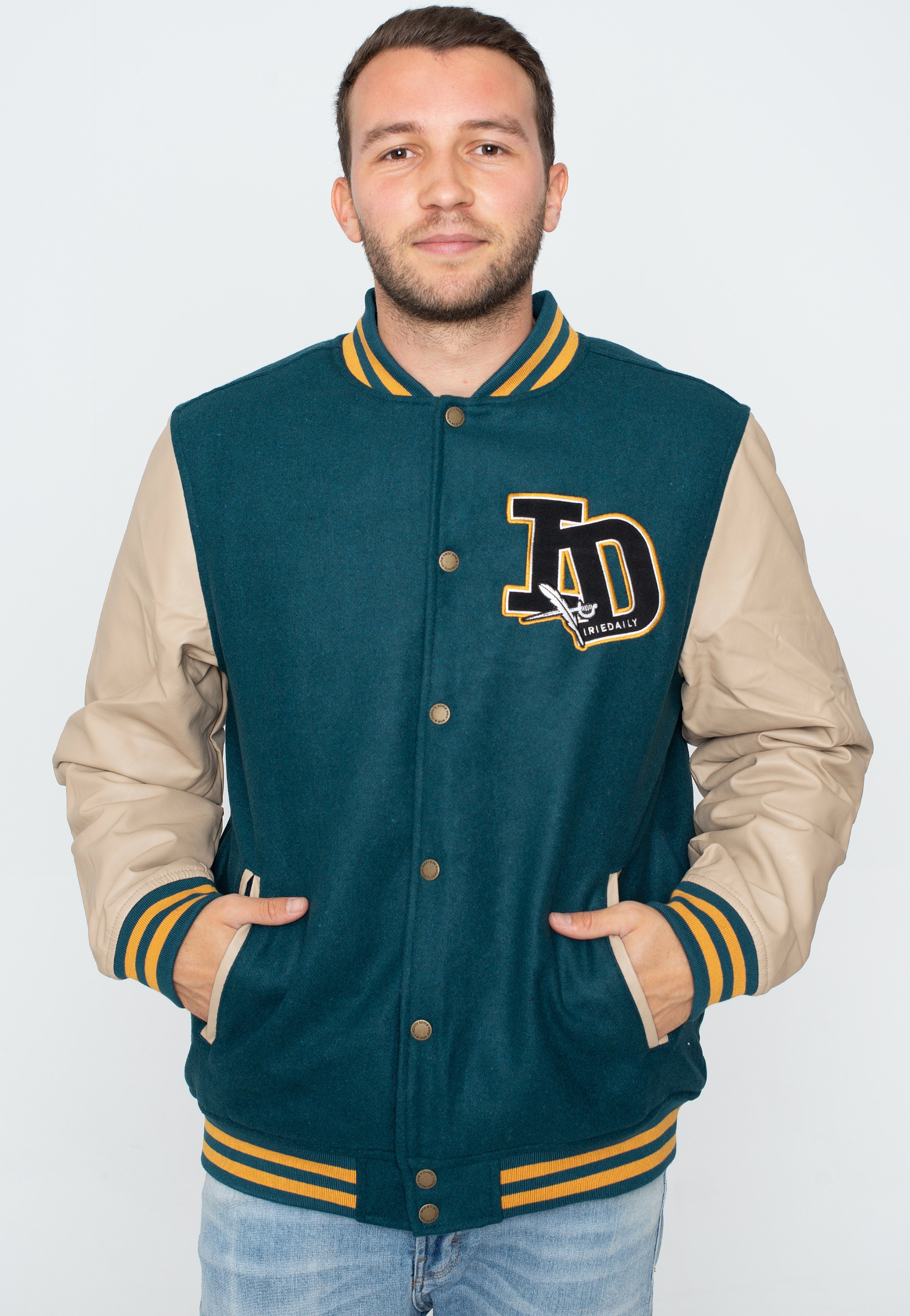 Iriedaily - ID Varsity Dark Teal - College Jacket | Men-Image