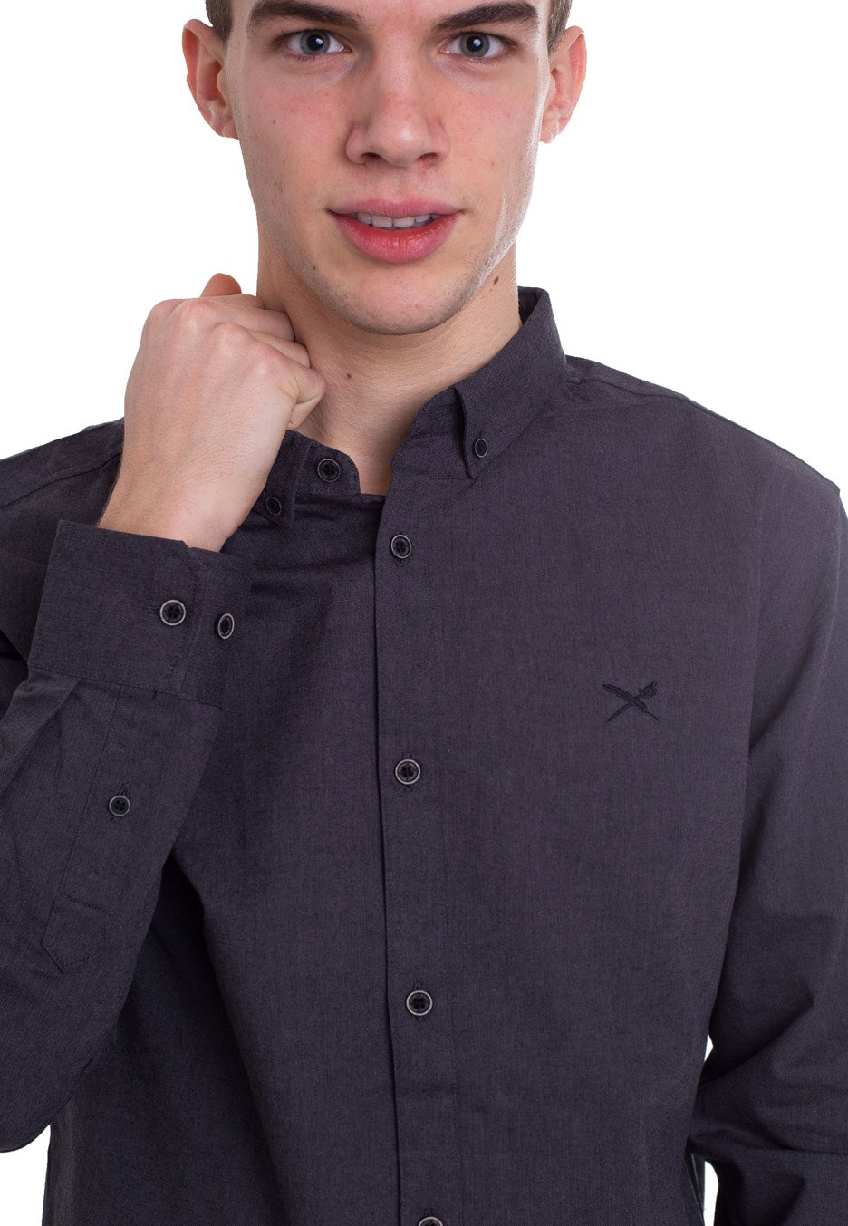 Iriedaily - Samuel L/S Anthracite Melange - Shirt | Men-Image