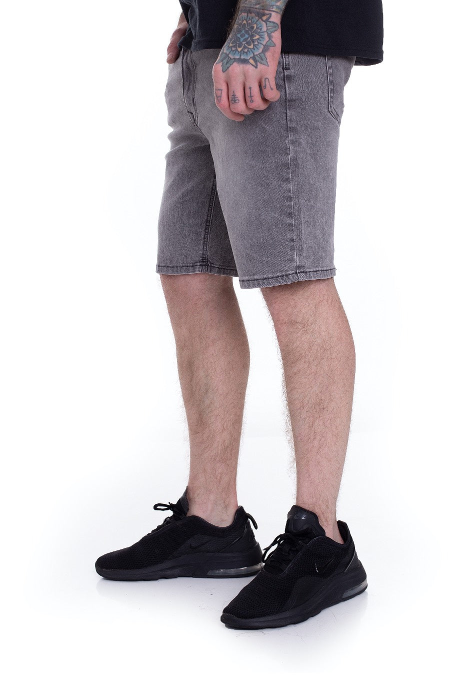 Iriedaily - Slim Shot 3 D. Grey Bleach Wash - Shorts | Men-Image