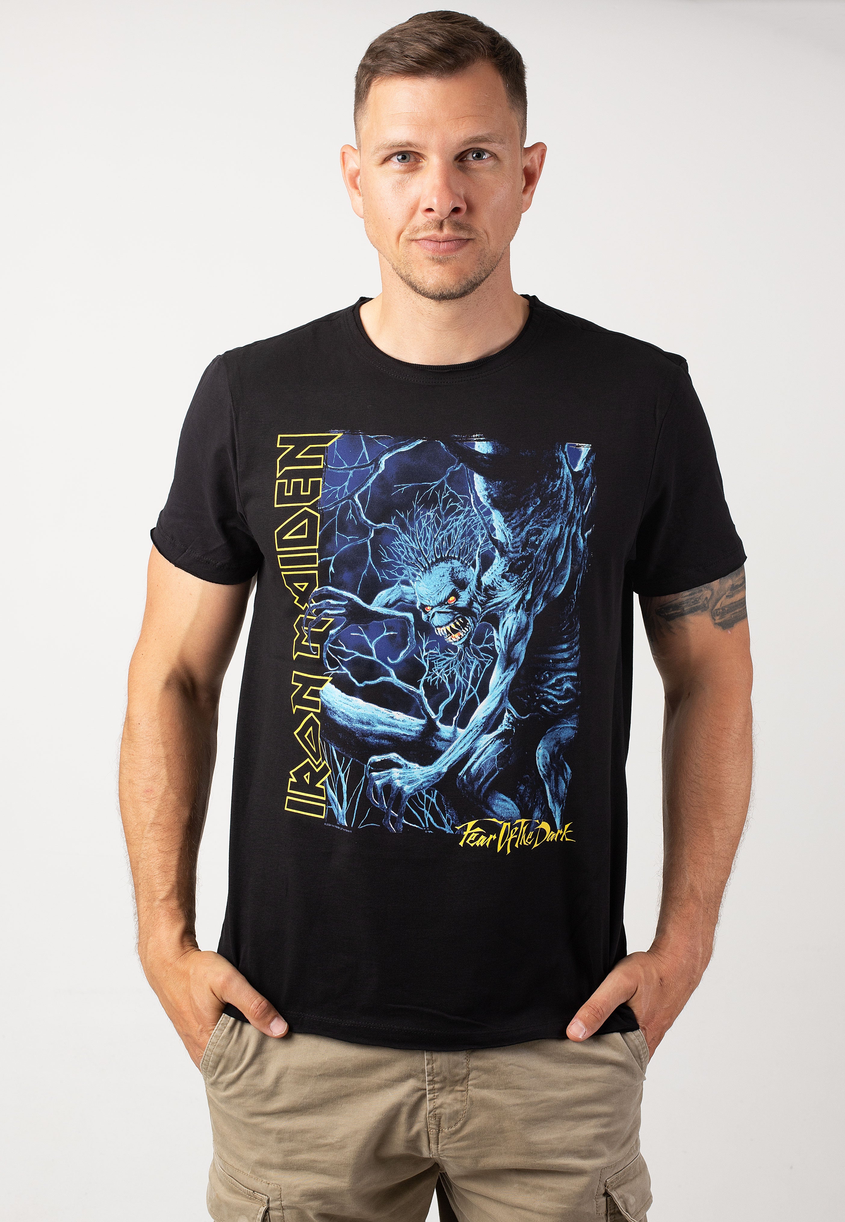 Iron Maiden - Blue Monster Charcoal - T-Shirt | Men-Image