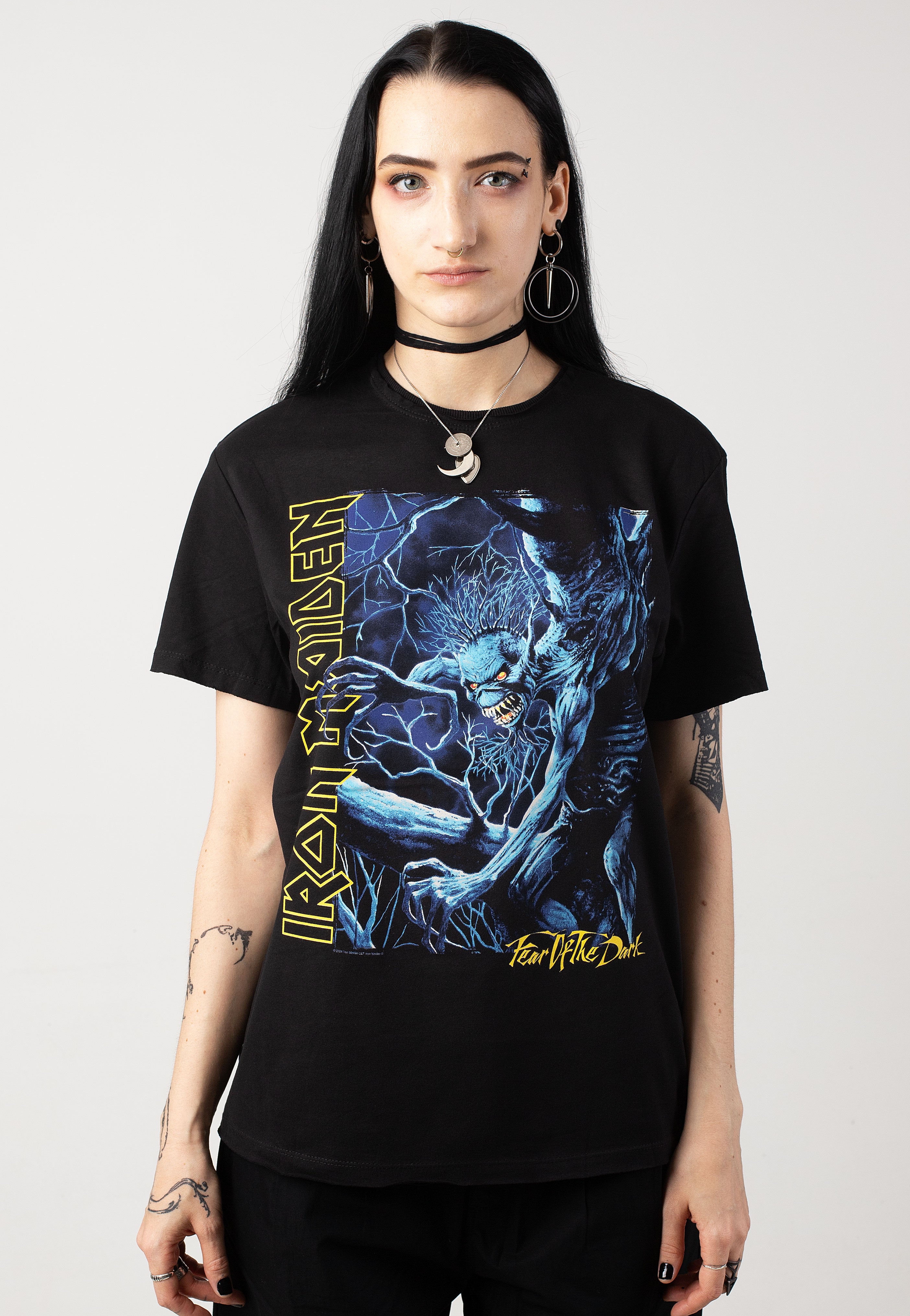 Iron Maiden - Blue Monster Charcoal - T-Shirt | Women-Image