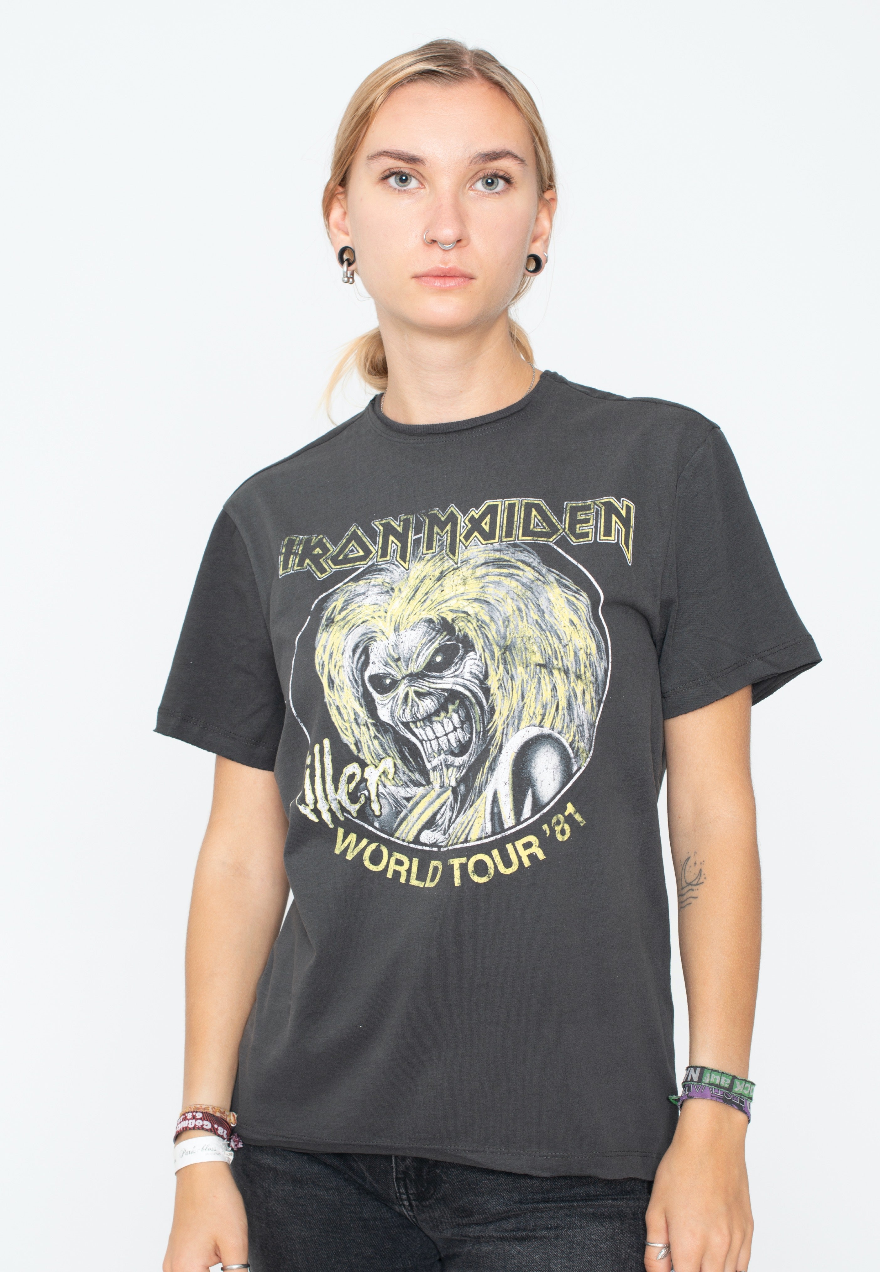 Iron Maiden - Killers World Charcoal - T-Shirt | Women-Image