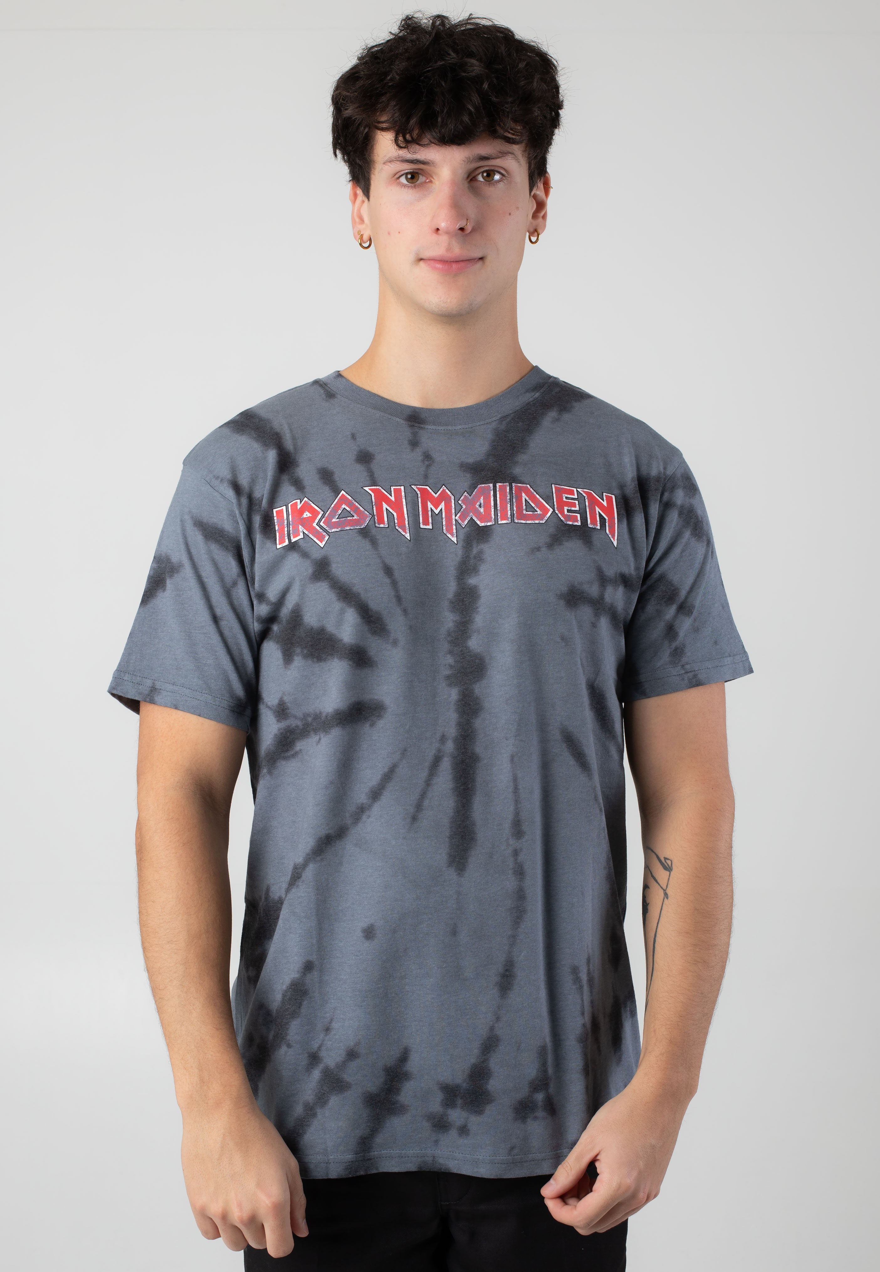 Iron Maiden - Logo Washed Charcoal - T-Shirt | Men-Image