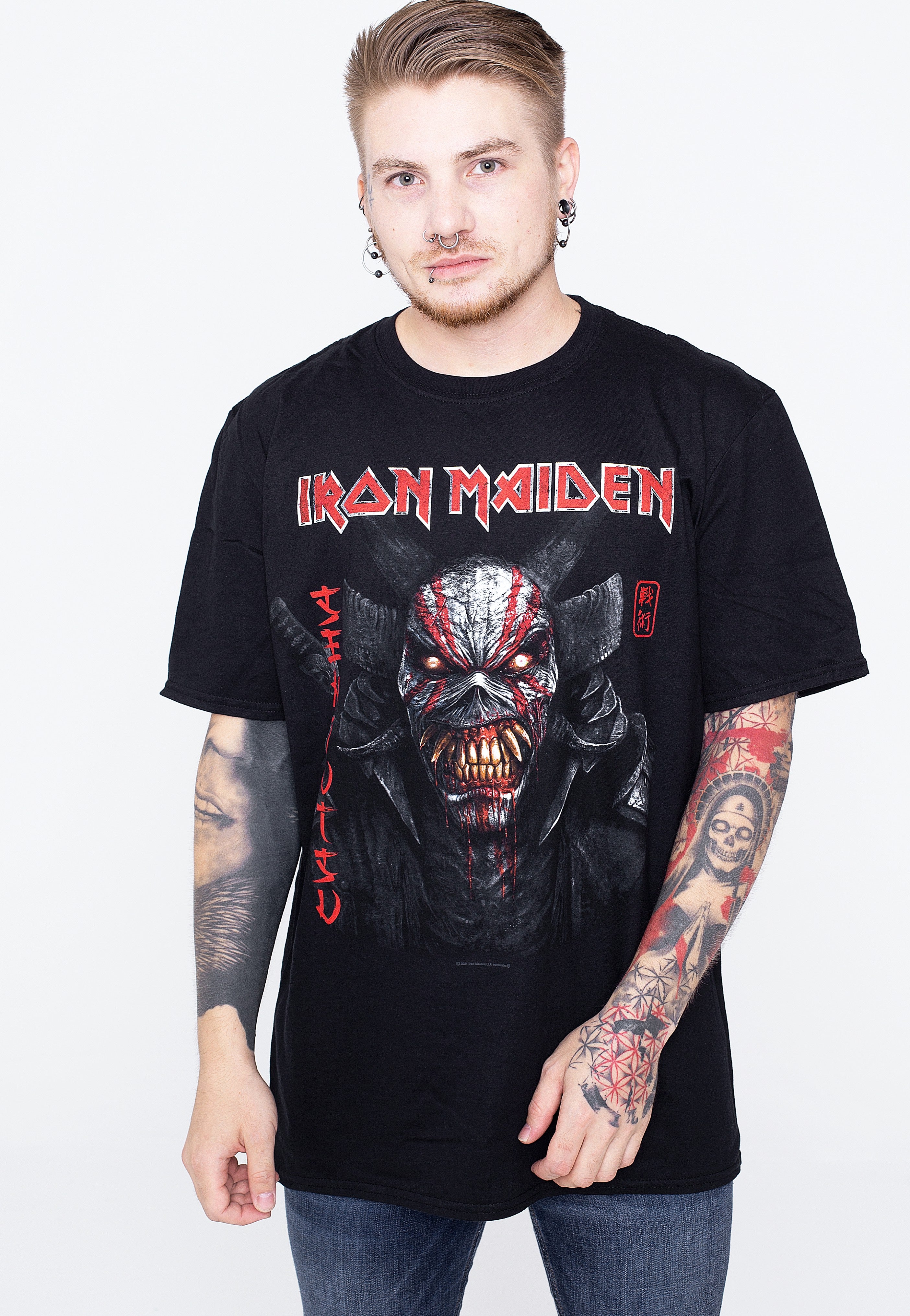 Iron Maiden - Senjutsu Black Cover Vertical Logo - T-Shirt | Men-Image