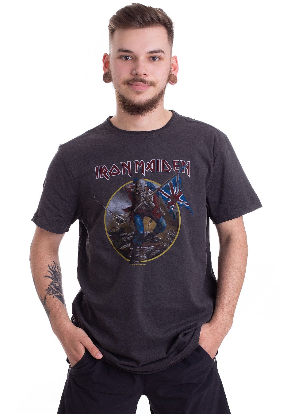 Iron Maiden - The Trooper Charcoal - T-Shirt | Men-Image