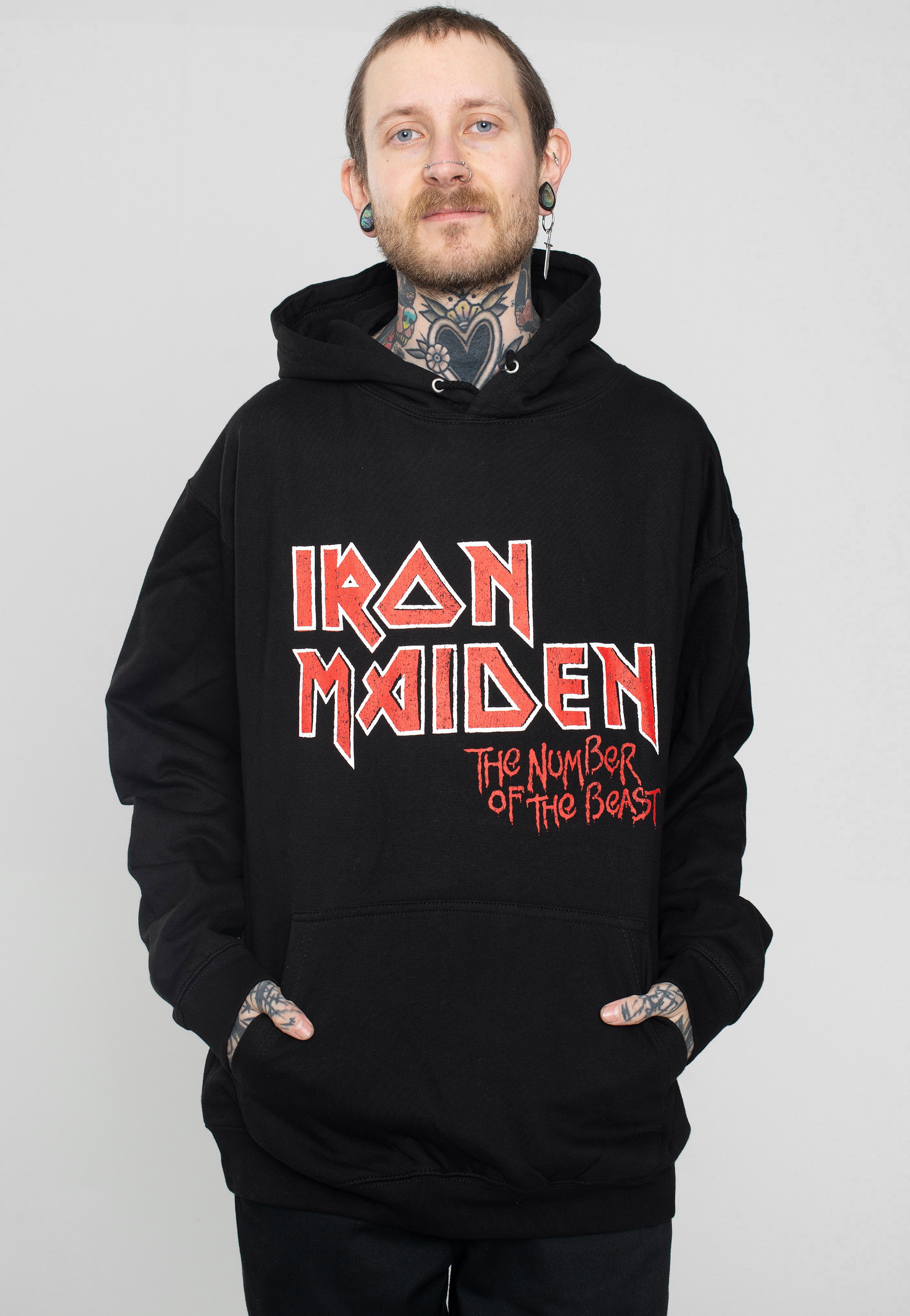 Iron Maiden - Vintage Logo Faded Edge Album - Hoodie | Men-Image