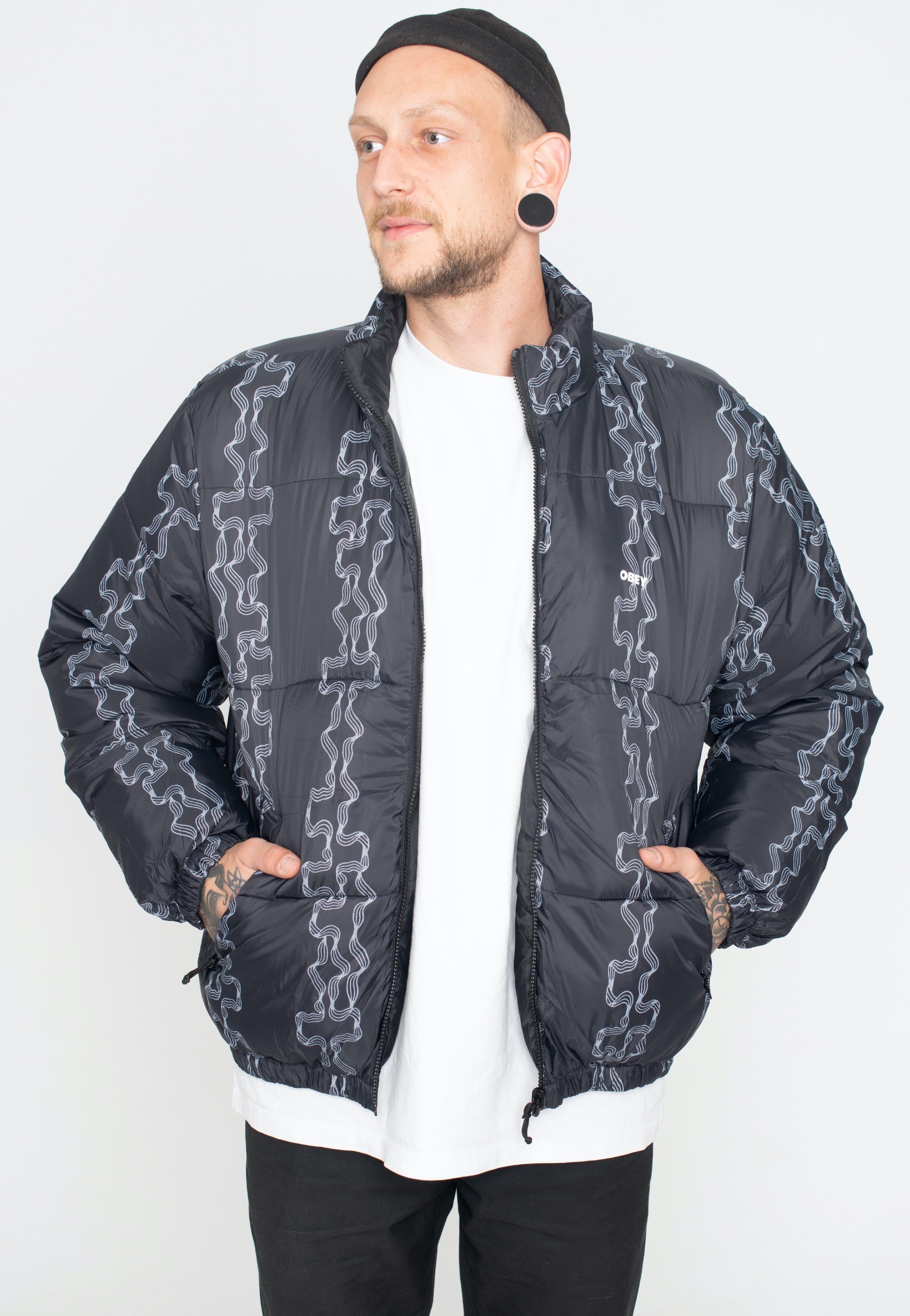 Obey - Benny Puffer Black Multi - Jacket | Men-Image