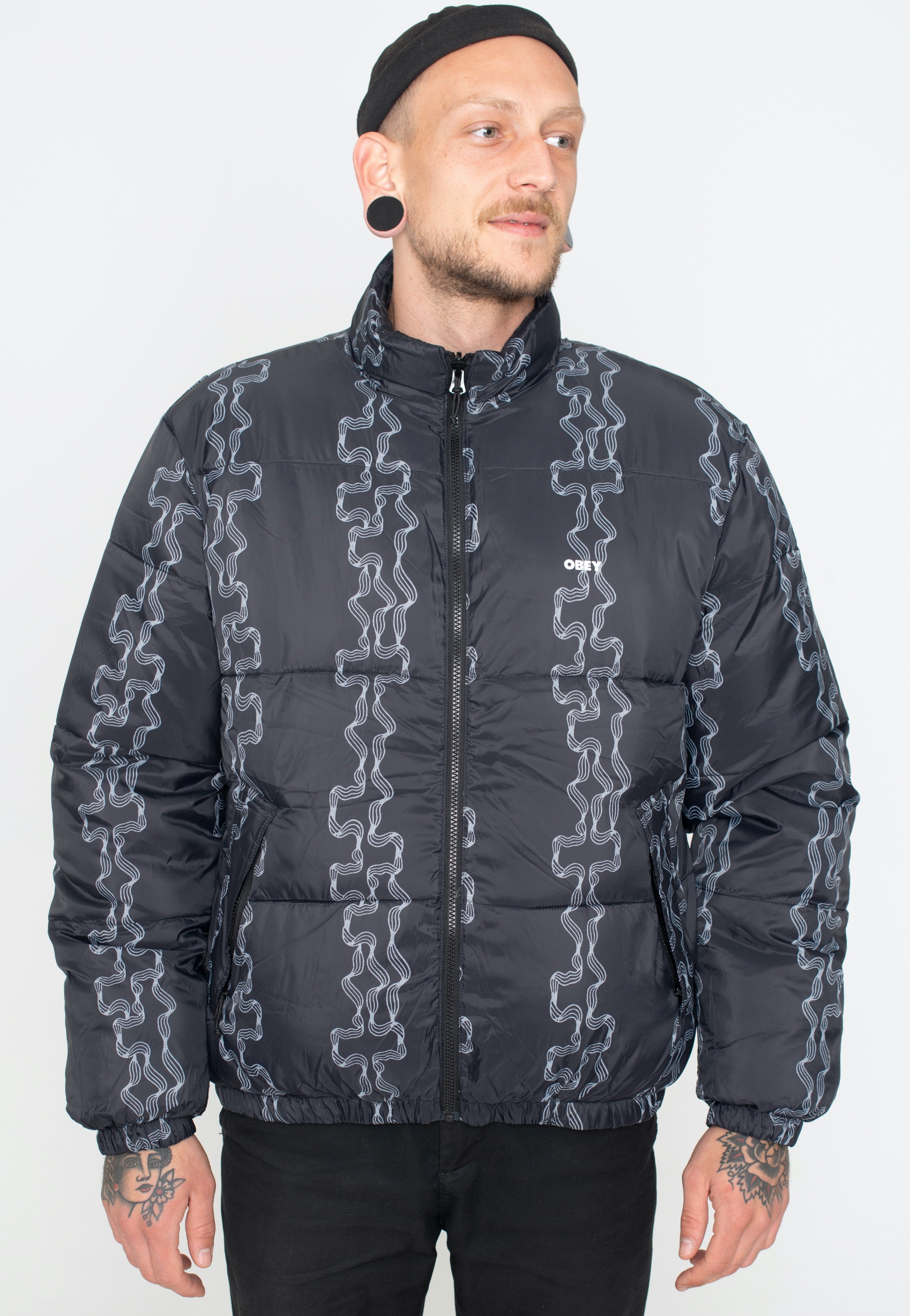 Obey - Benny Puffer Black Multi - Jacket | Men-Image