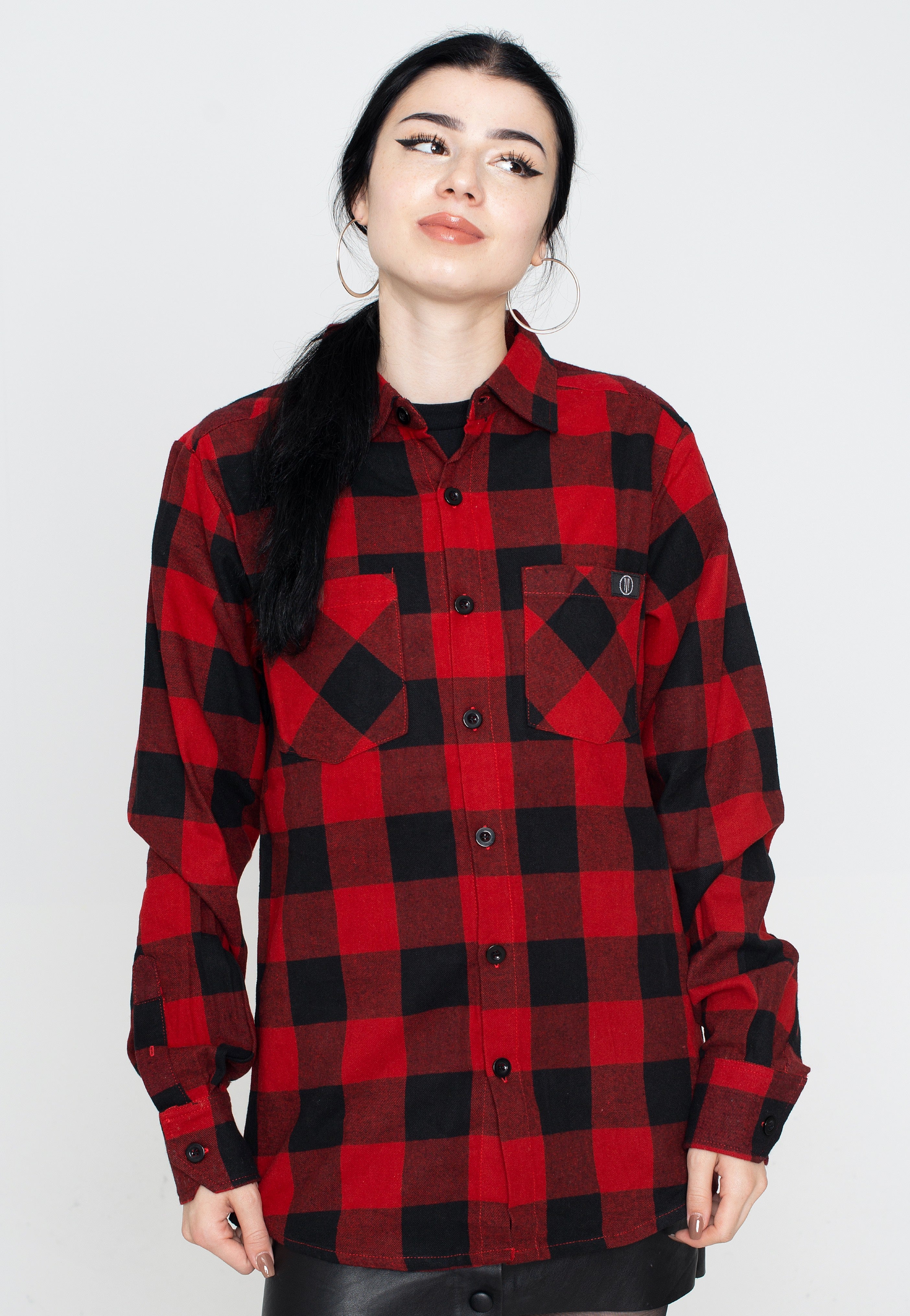 Ironnail - Hooft Black/Red Flanell - Shirt | Women-Image