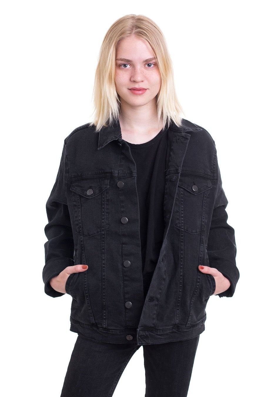 Ironnail - Neil Denim Black - Jeans Jacket | Women-Image