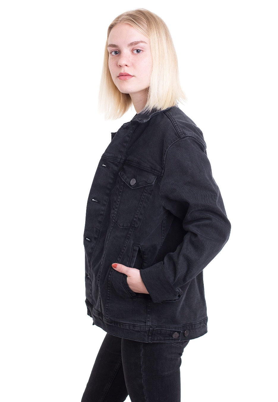 Ironnail - Neil Denim Black - Jeans Jacket | Women-Image