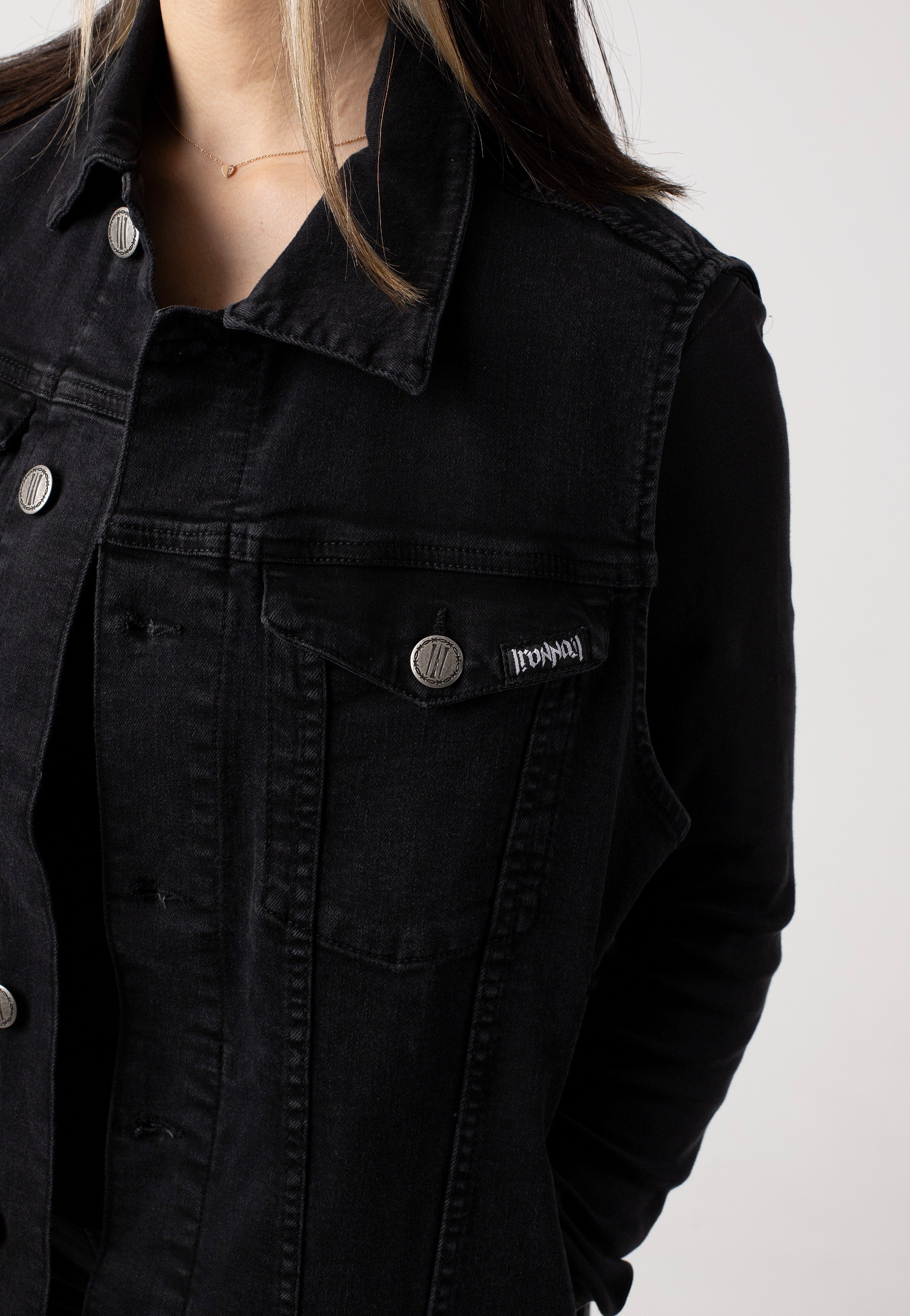 Ironnail - Neil Denim Black - Jeans Vest | Women-Image