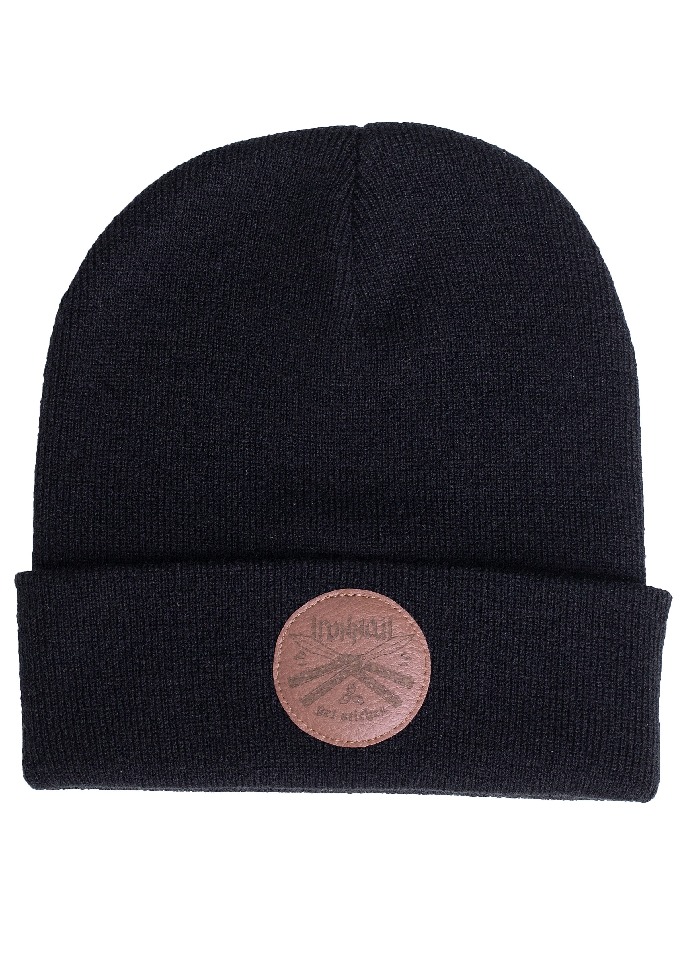 Ironnail - Schweitzer Fake Leather Patch - Beanie | Neutral-Image