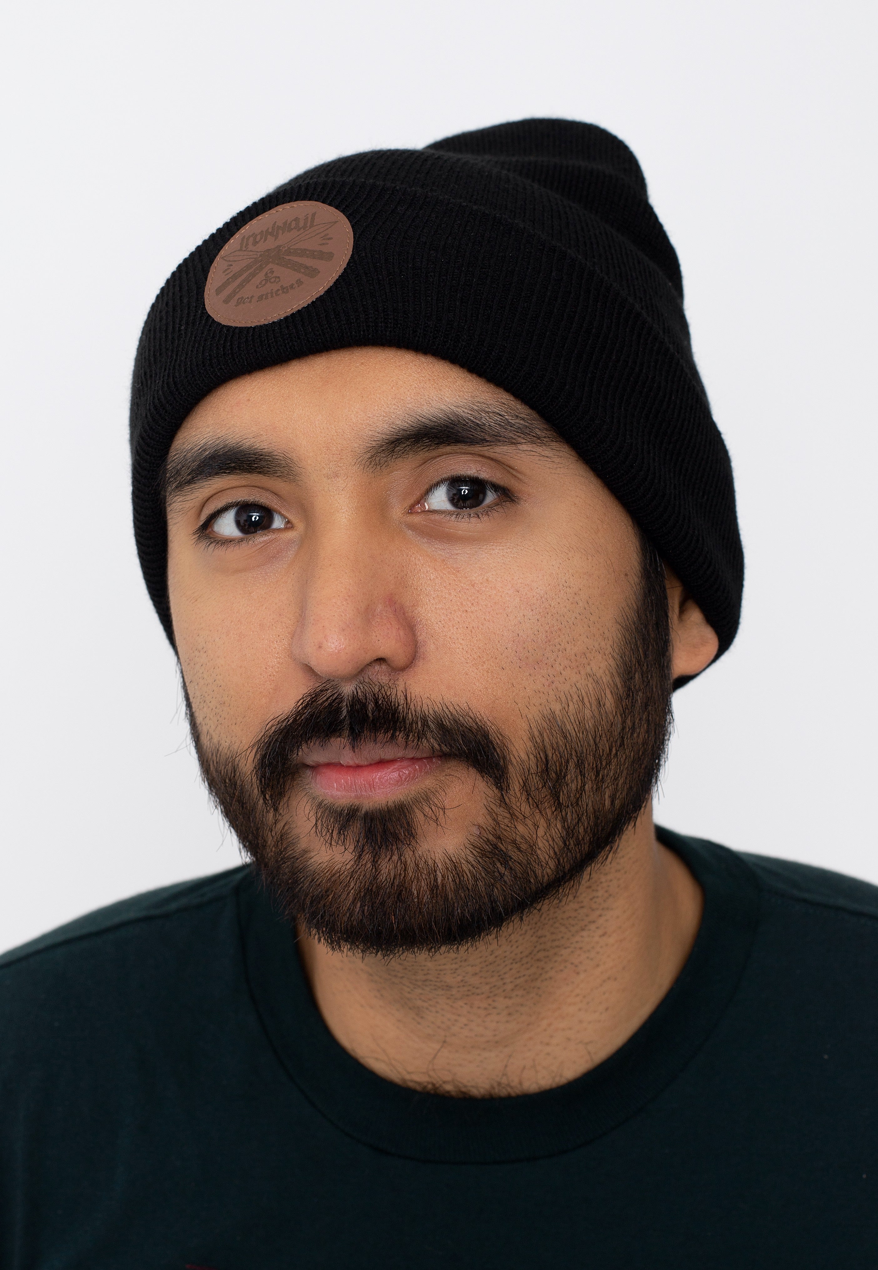 Ironnail - Schweitzer Fake Leather Patch - Beanie | Neutral-Image