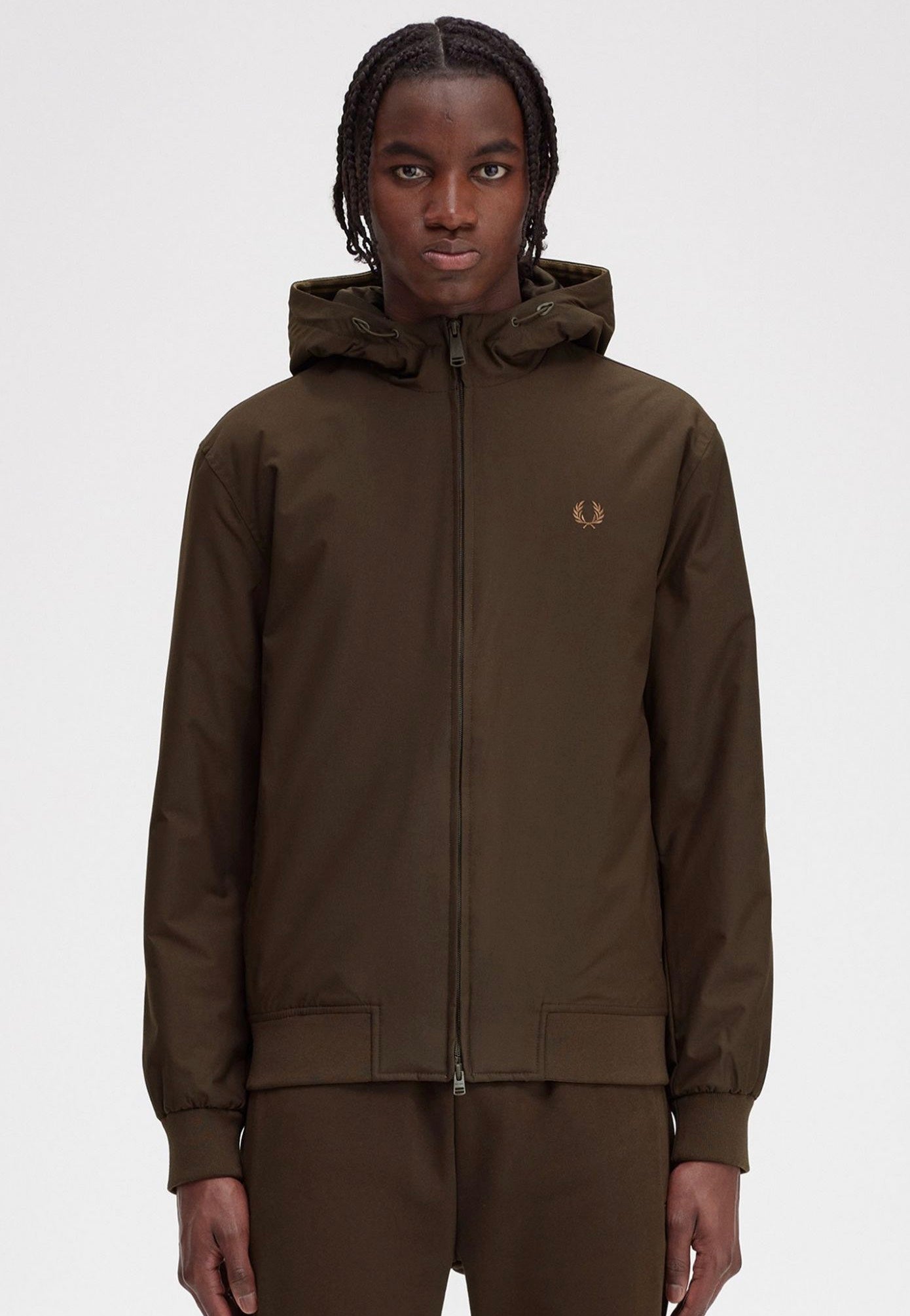 Fred Perry - Padded Hooded Brentham Burnt Tobacco - Jacket | Men-Image