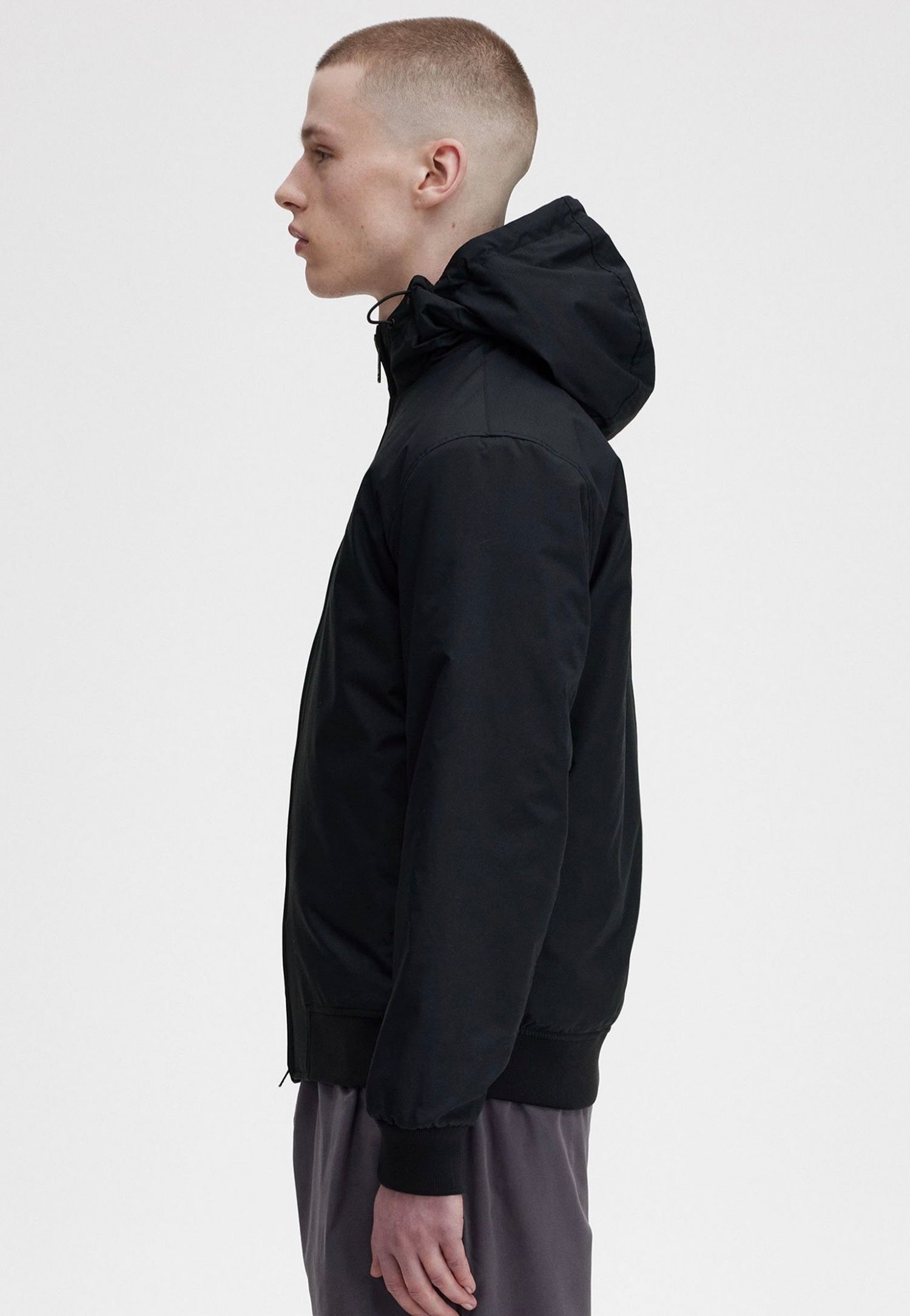 Fred Perry - Padded Hooded Brentham Black/Gunmetal - Jacket | Men-Image