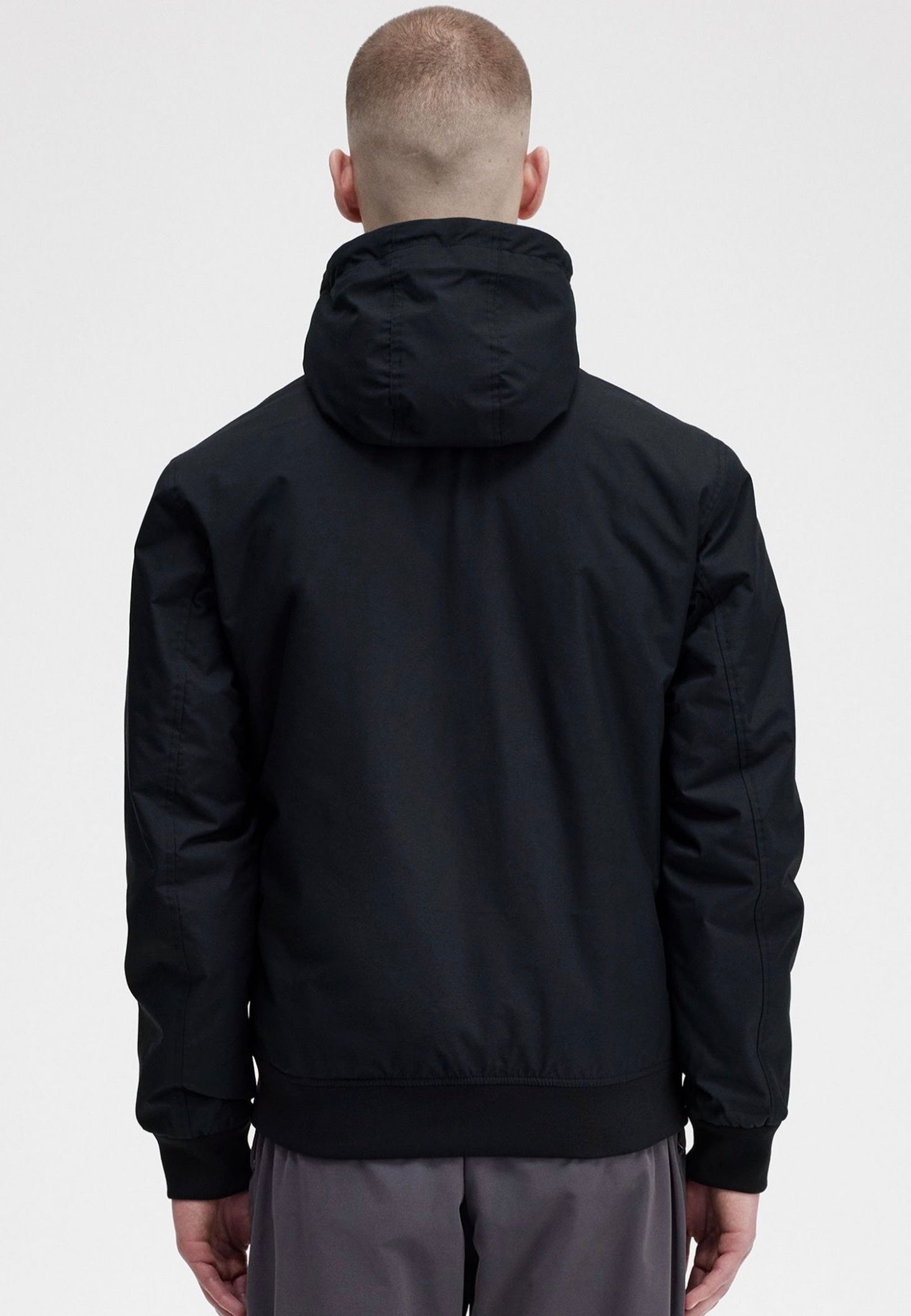 Fred Perry - Padded Hooded Brentham Black/Gunmetal - Jacket | Men-Image