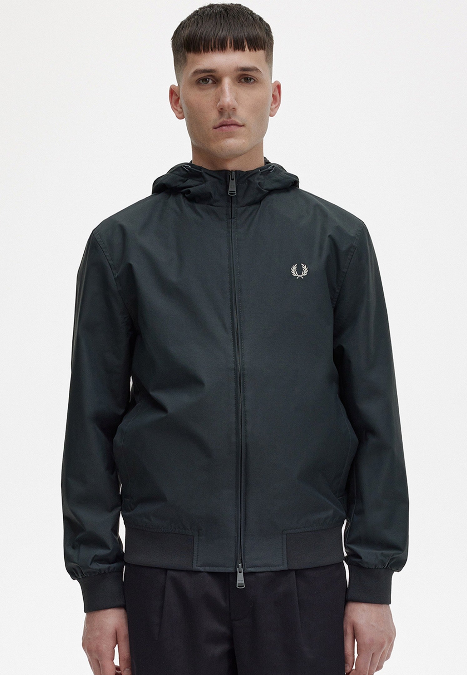 Fred Perry - Hooded Brentham Night Green - Jacket | Men-Image