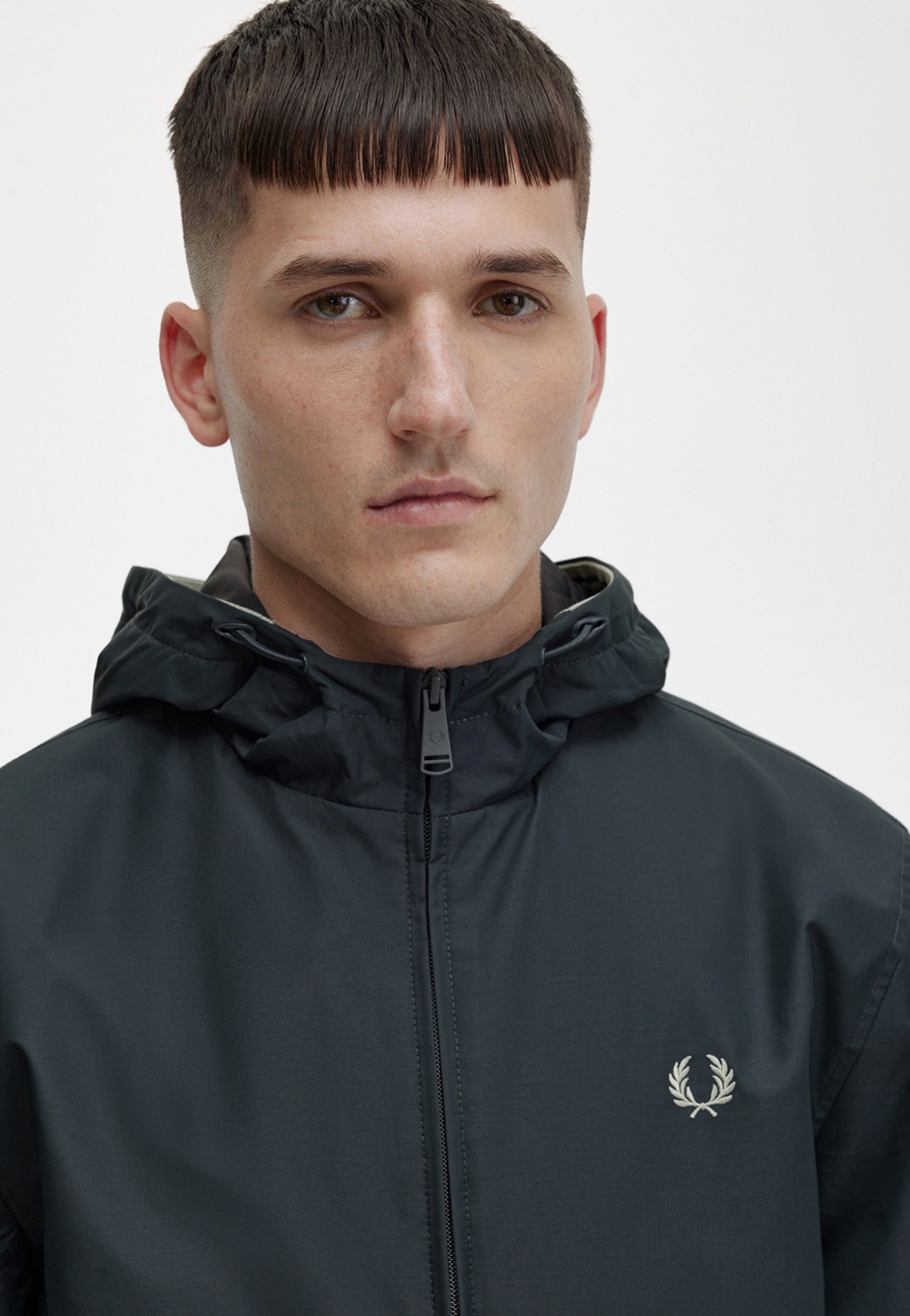 Fred Perry - Hooded Brentham Night Green - Jacket | Men-Image